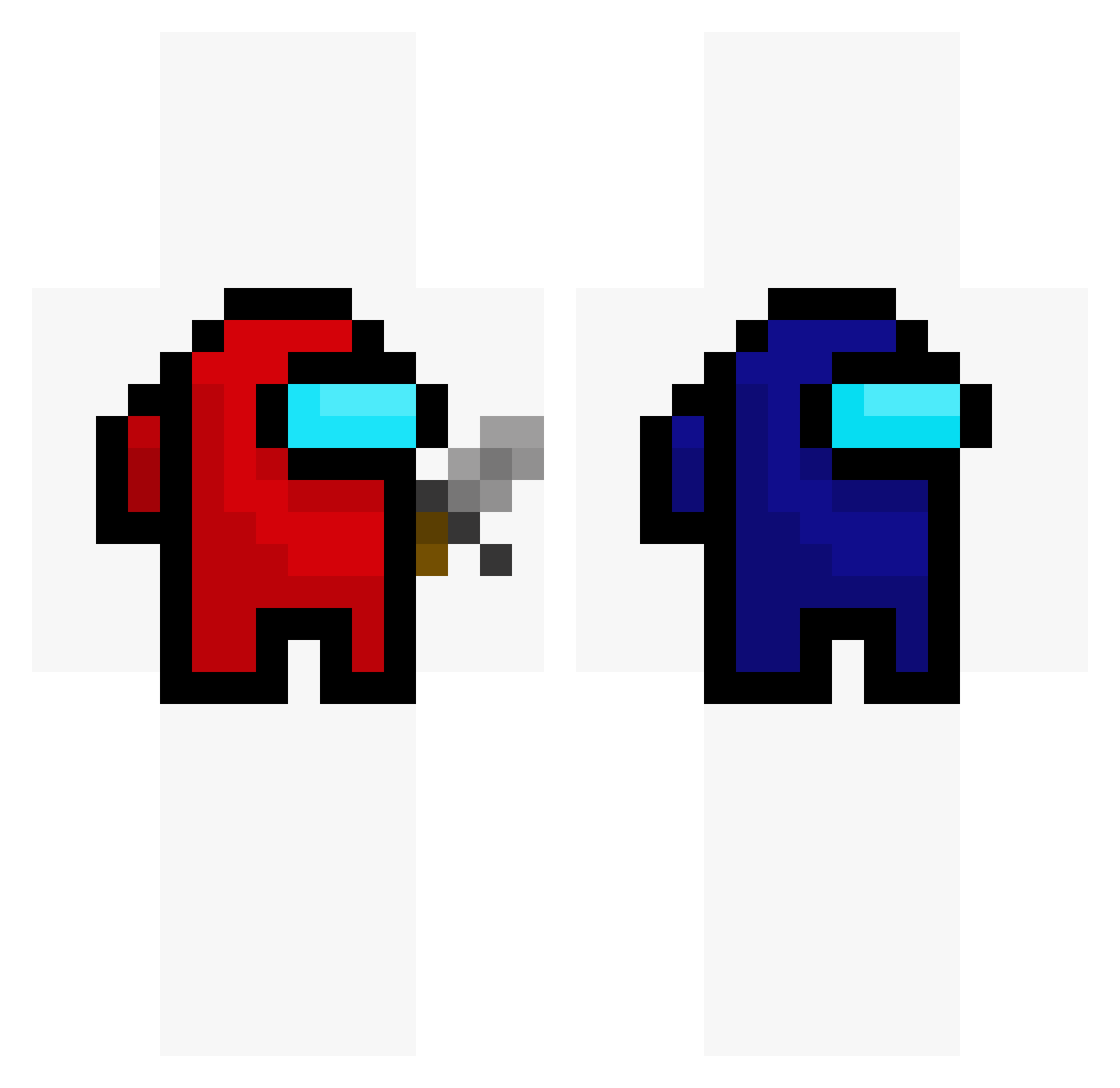 xnyoom Minecraft skin, front and back view