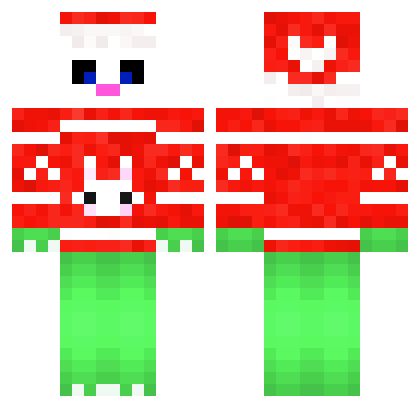 SkyzzY_13 Minecraft skin, front and back view