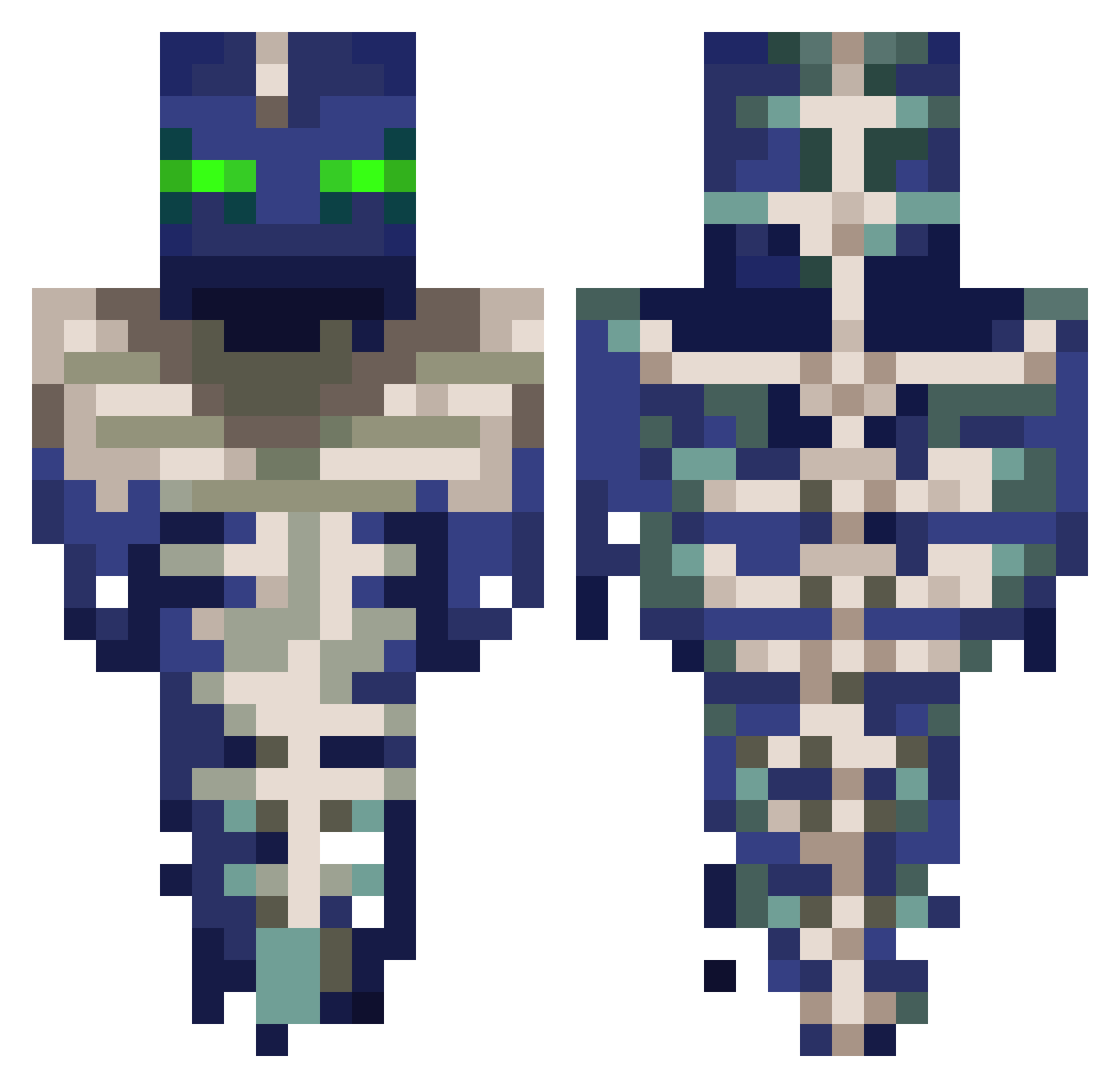 truegerich Minecraft skin, front and back view
