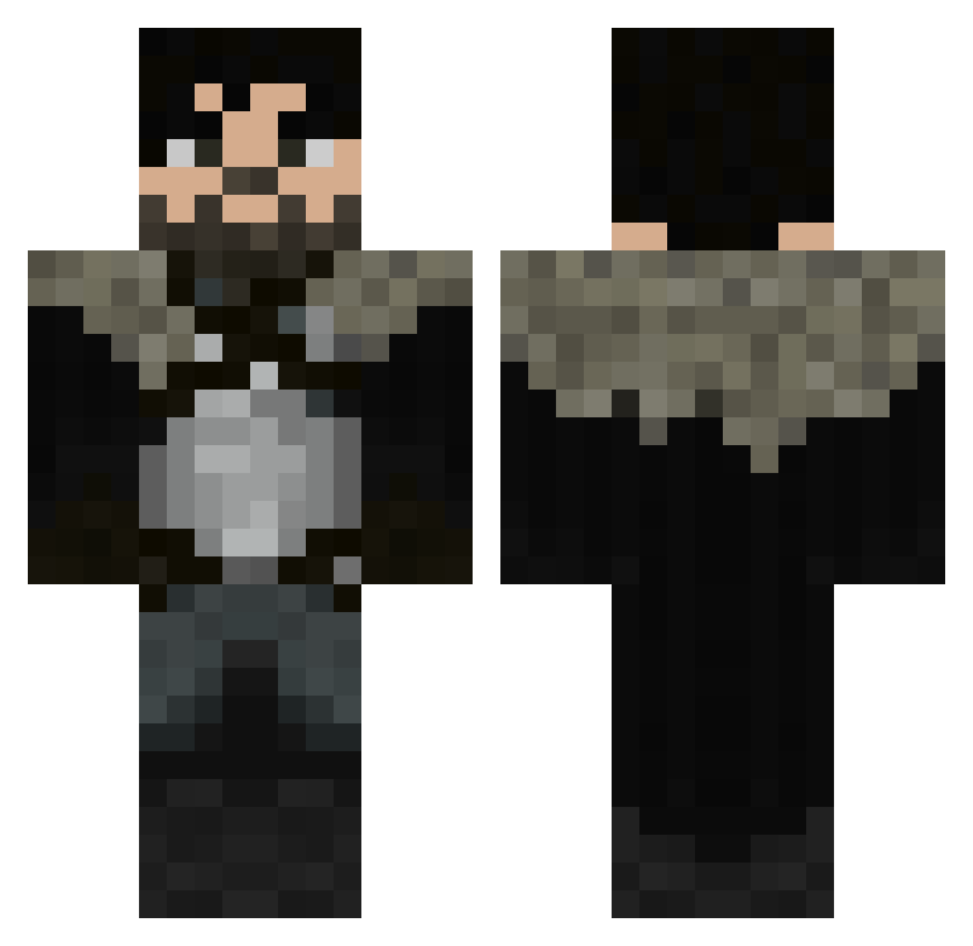 nnicop Minecraft skin, front and back view