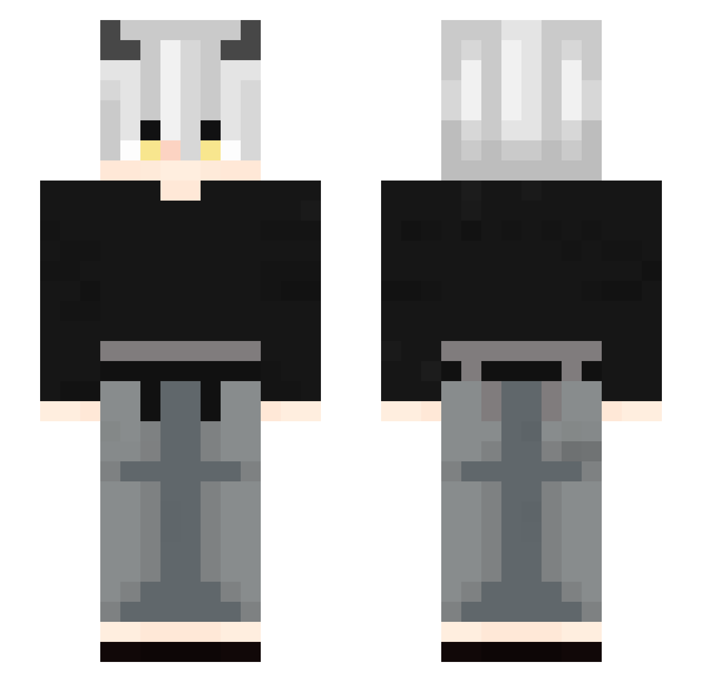 OryZzoonn Minecraft skin, front and back view