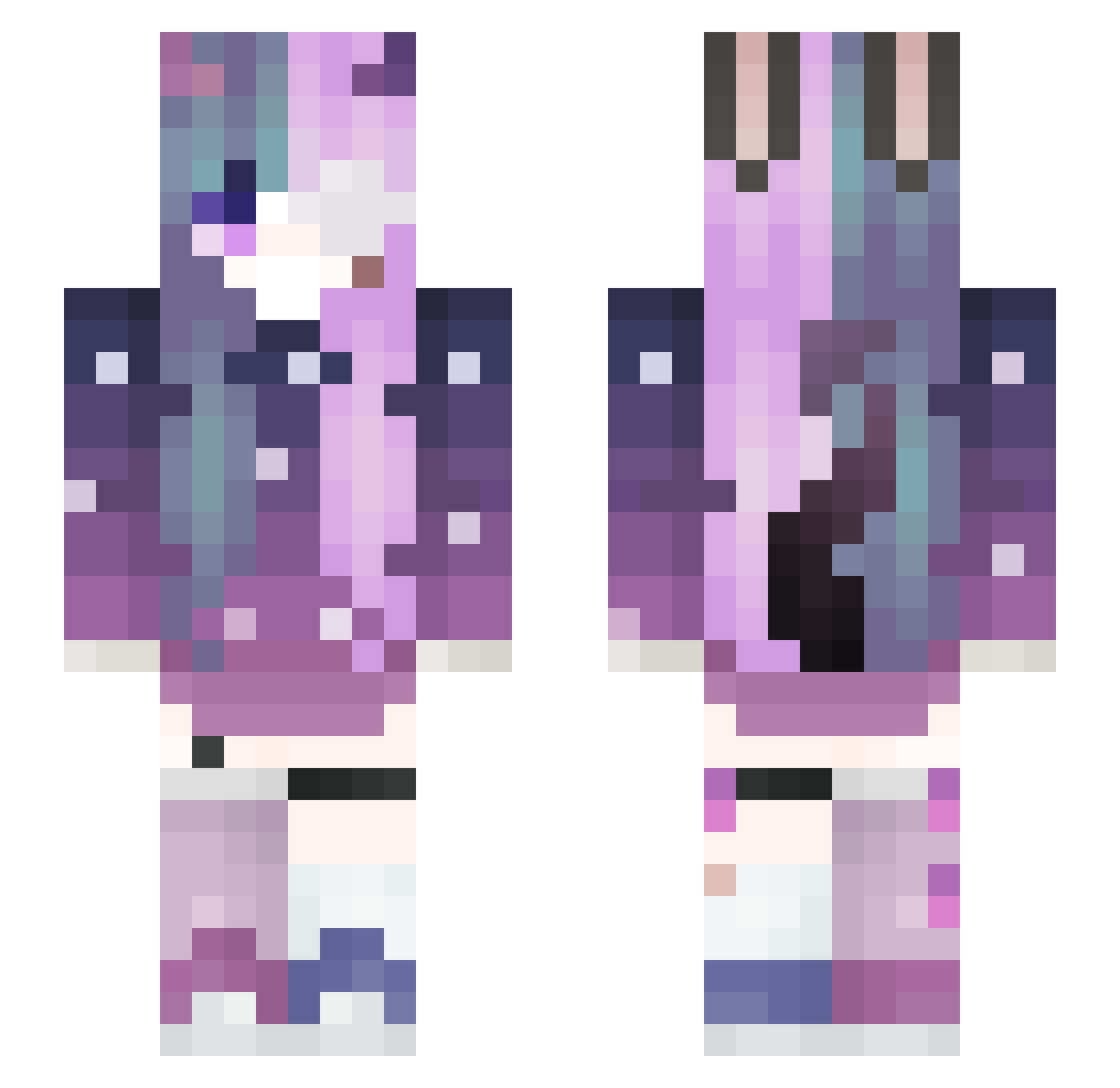 zxcoldun Minecraft skin, front and back view