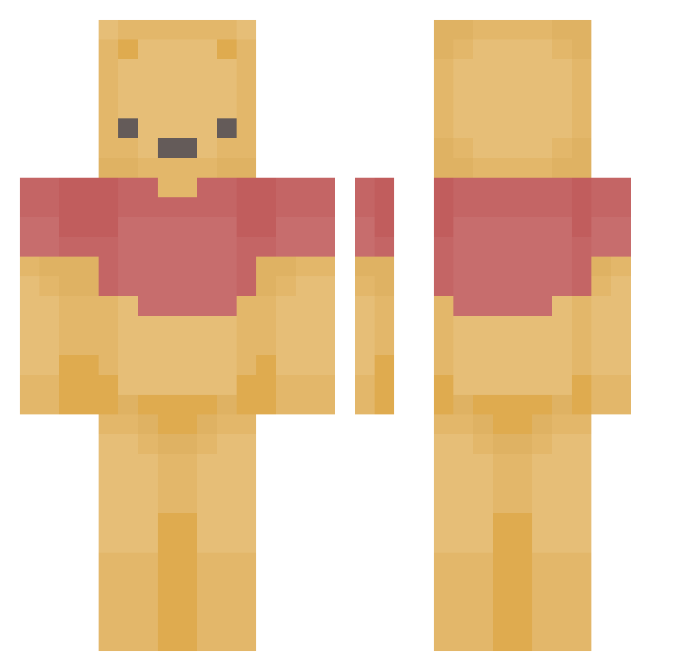 initsownway Minecraft skin, front and back view