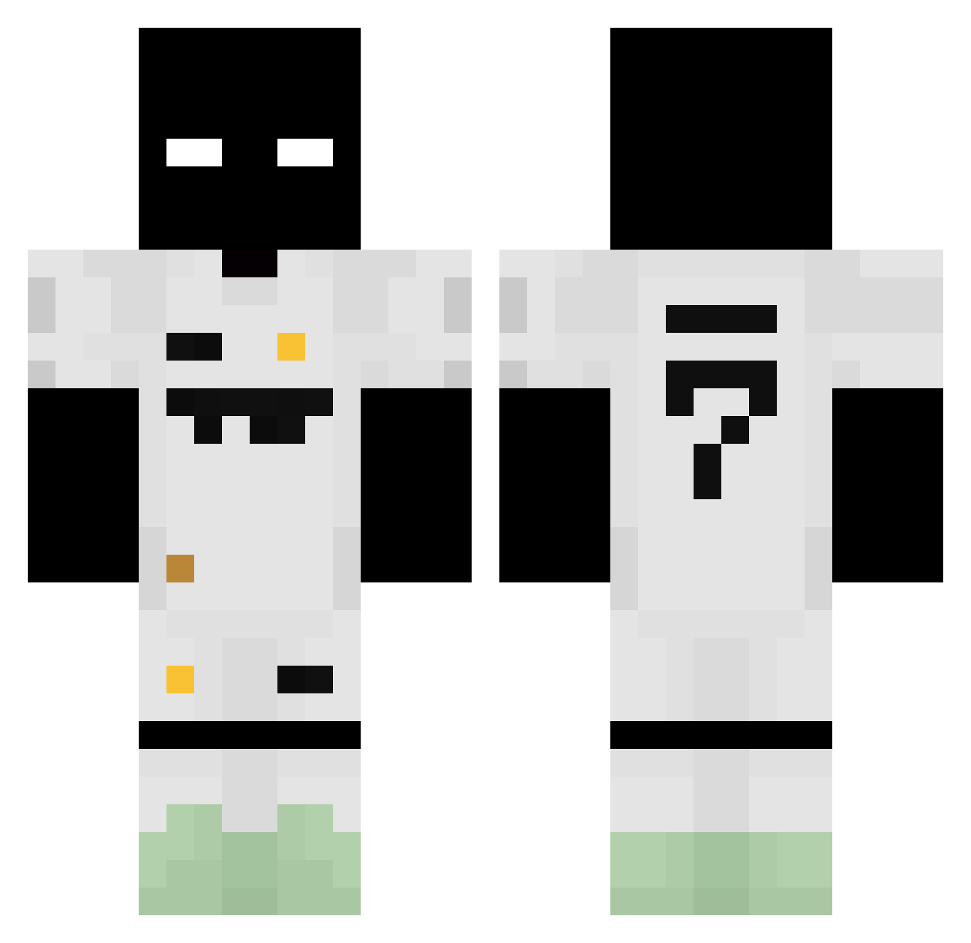 Ro_Halleno Minecraft skin, front and back view