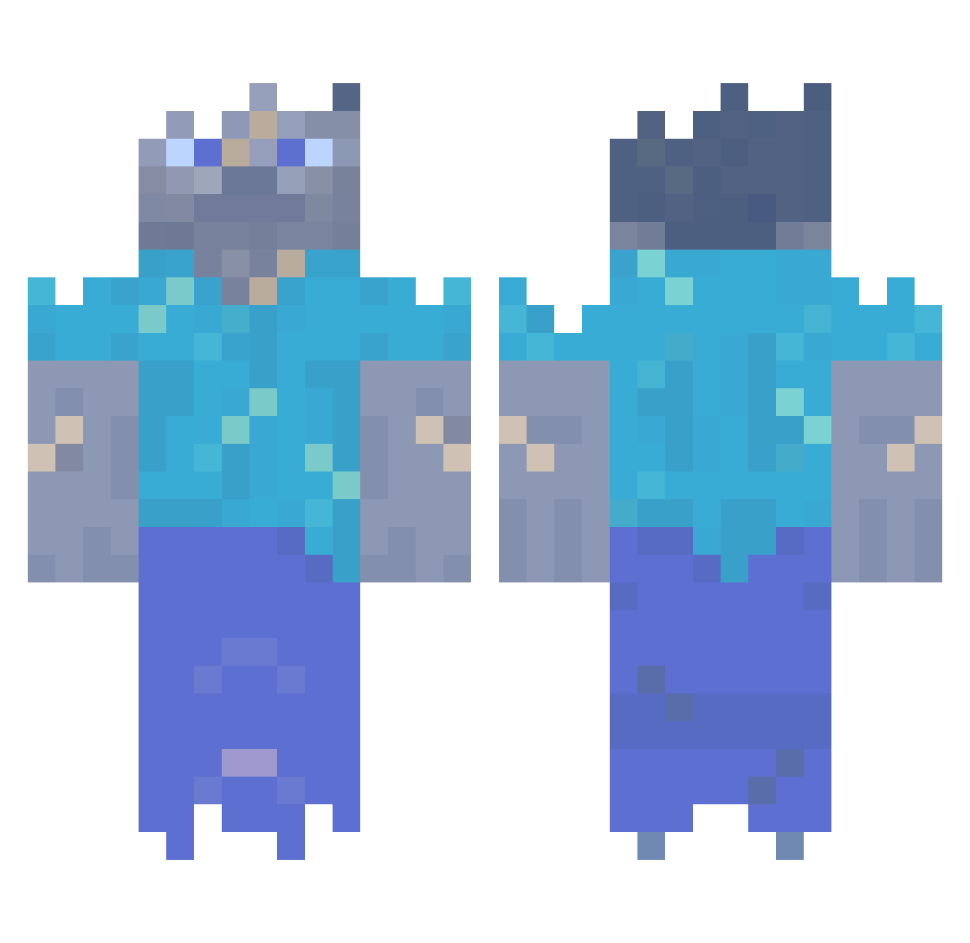 oxtiny712 Minecraft skin, front and back view