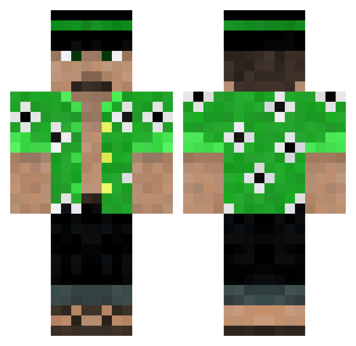 Florida Minecraft skin, front and back view