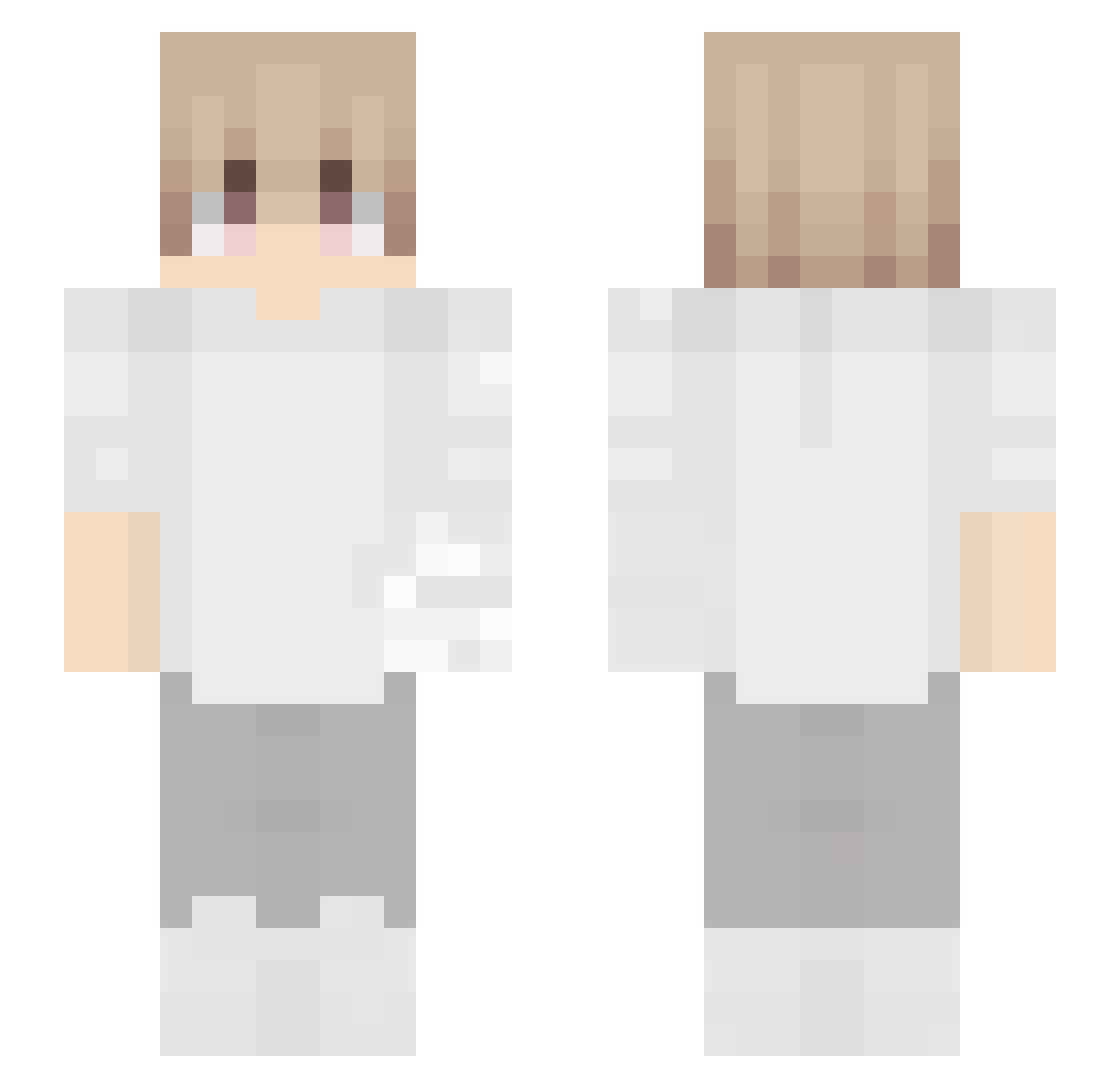 zetyarak Minecraft skin, front and back view
