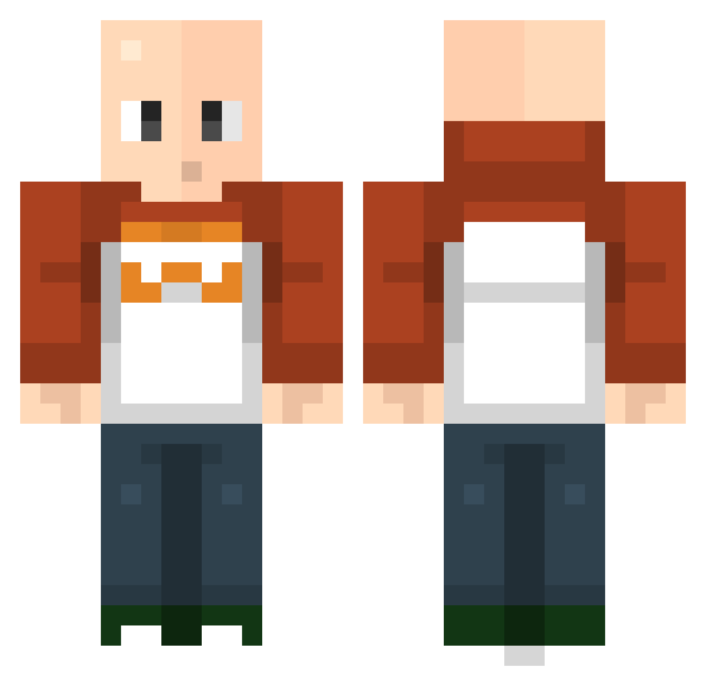 SadMan__ Minecraft skin, front and back view