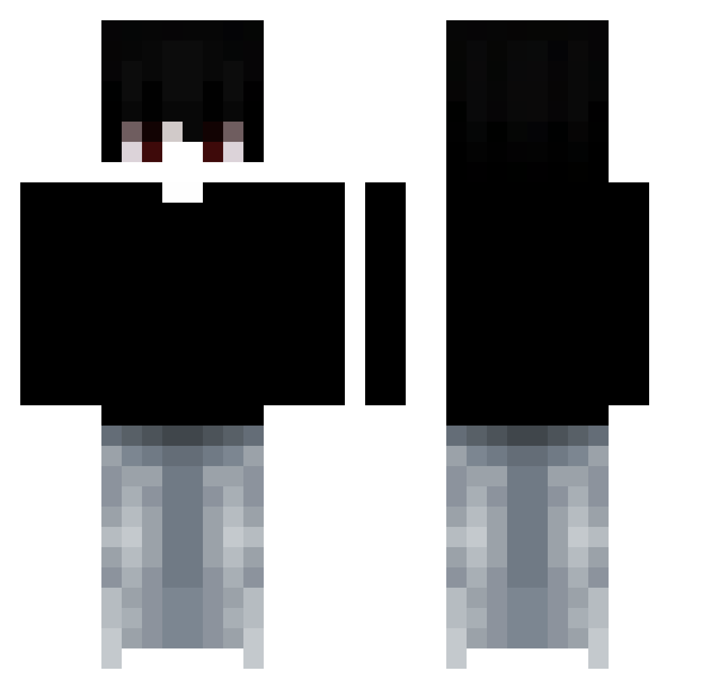 Voxy33_ Minecraft skin, front and back view