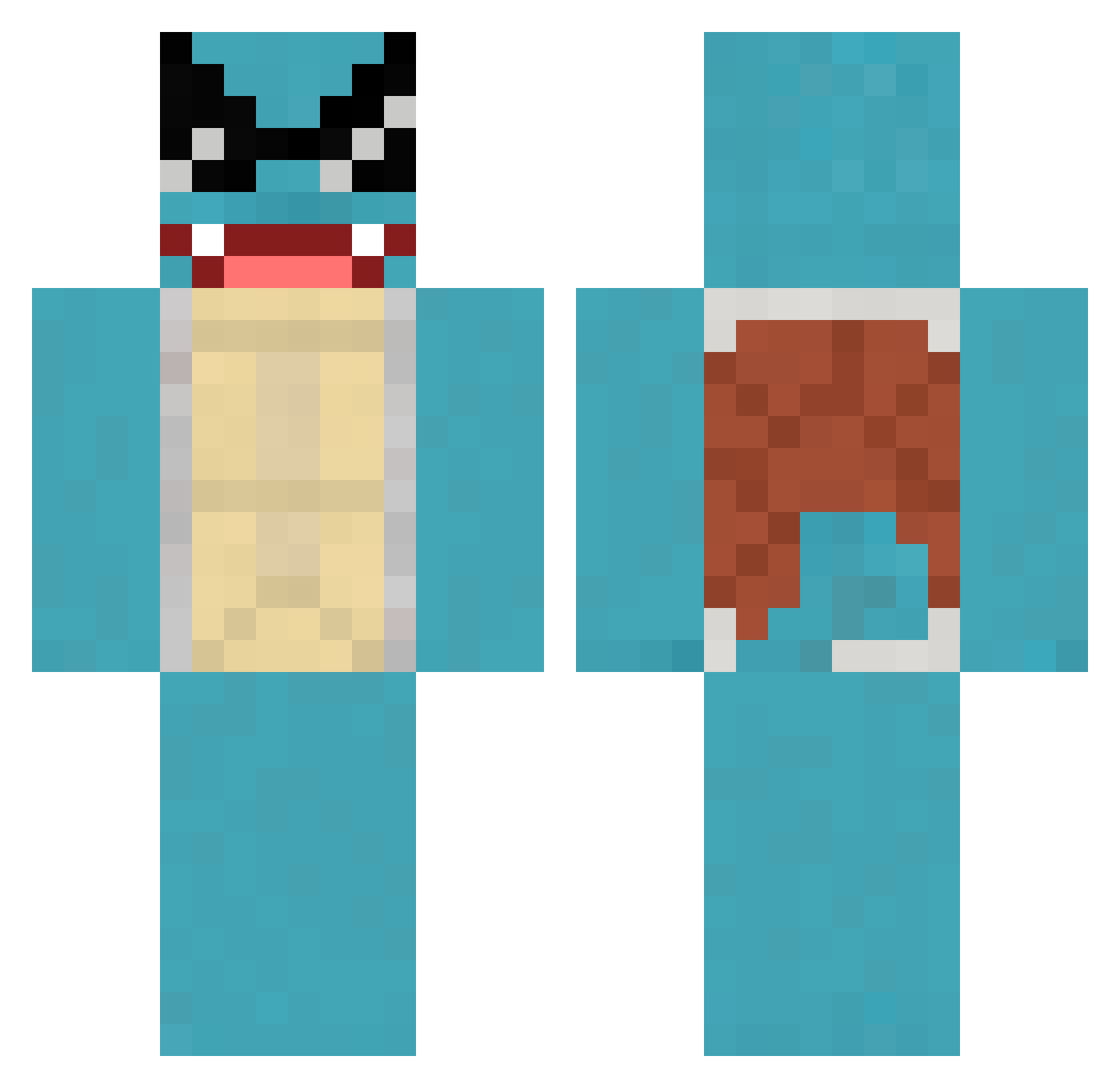 Yguri Minecraft skin, front and back view
