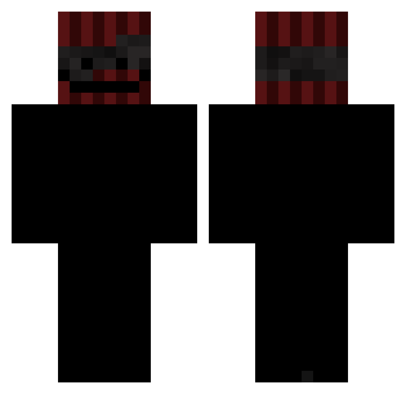 TatersNBacon11 Minecraft skin, front and back view