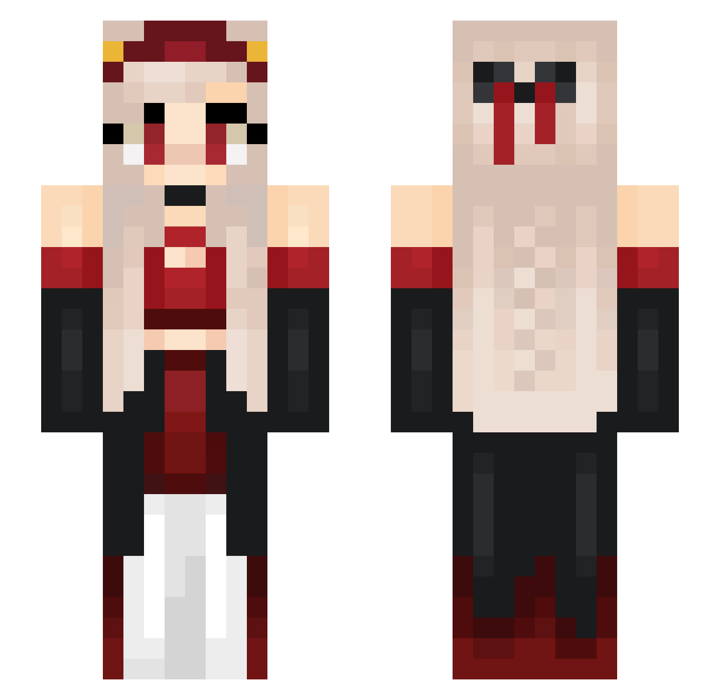 Serinarei Minecraft skin, front and back view