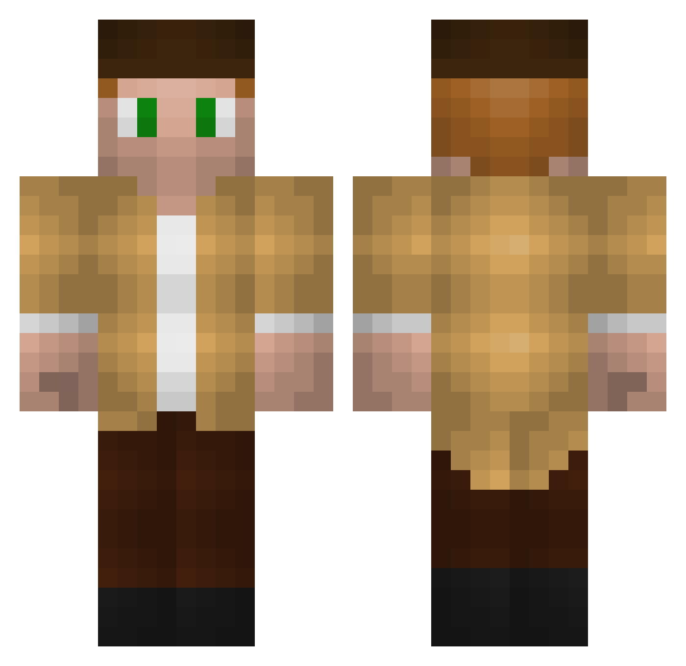 SimplyLosing Minecraft skin, front and back view