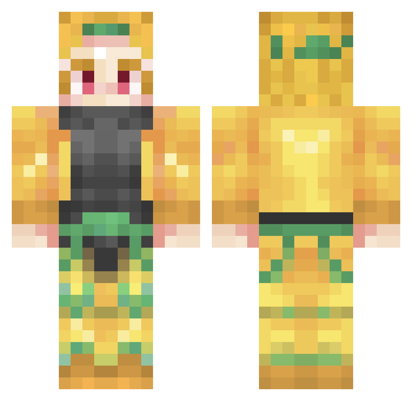 BoranDonmez Minecraft skin, front and back view