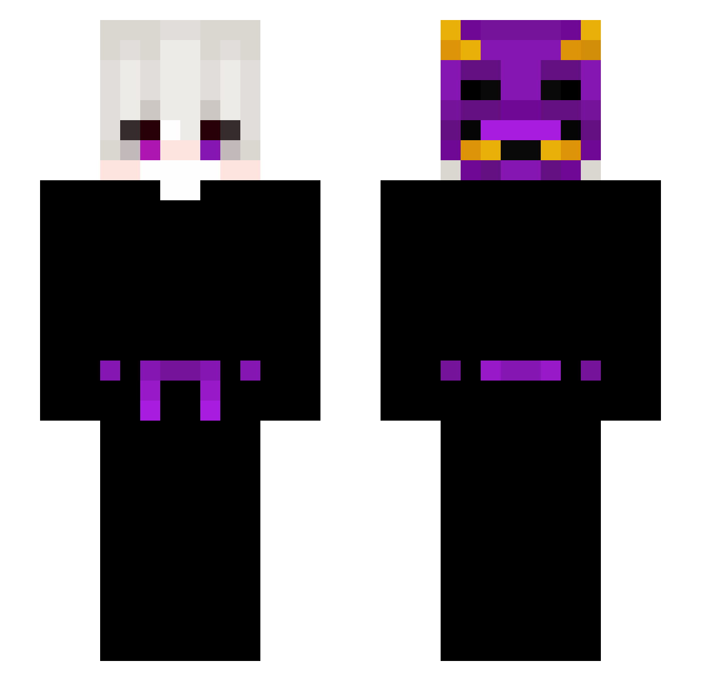 fadiyn Minecraft skin, front and back view