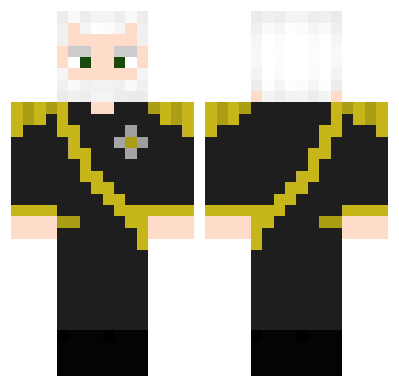kora1212 Minecraft skin, front and back view