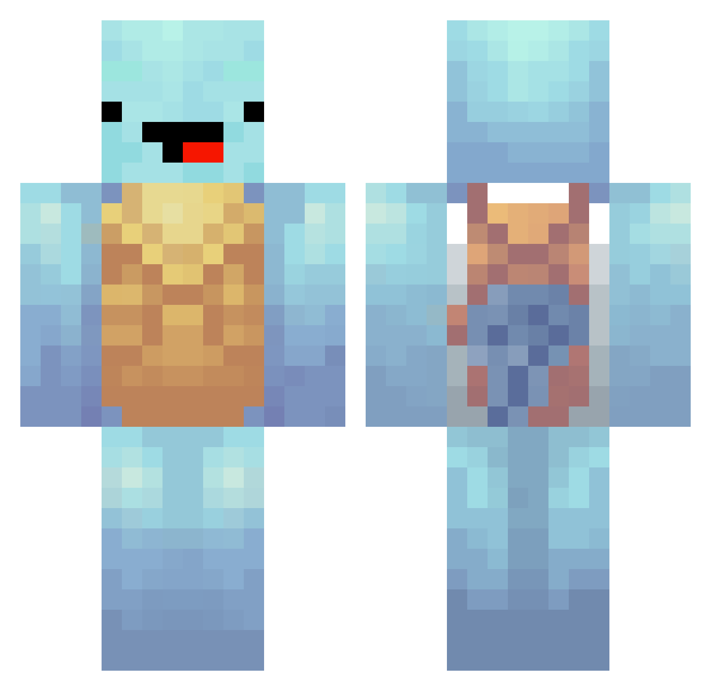 TrueTaishou Minecraft skin, front and back view