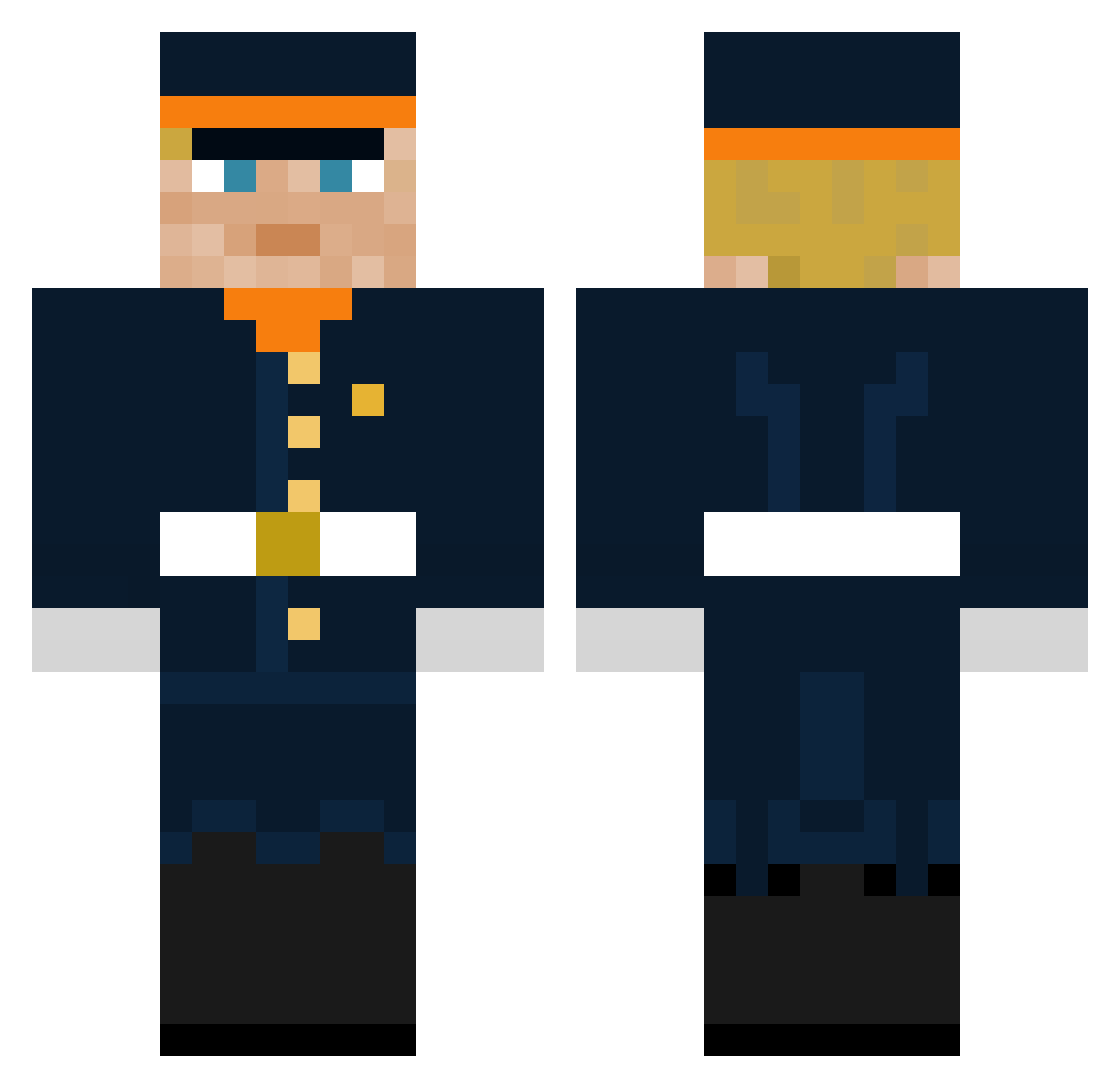 Ikea06 Minecraft skin, front and back view