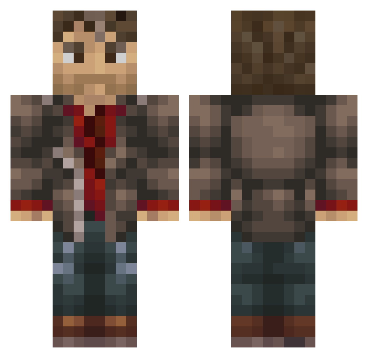 Zbiniu Minecraft skin, front and back view