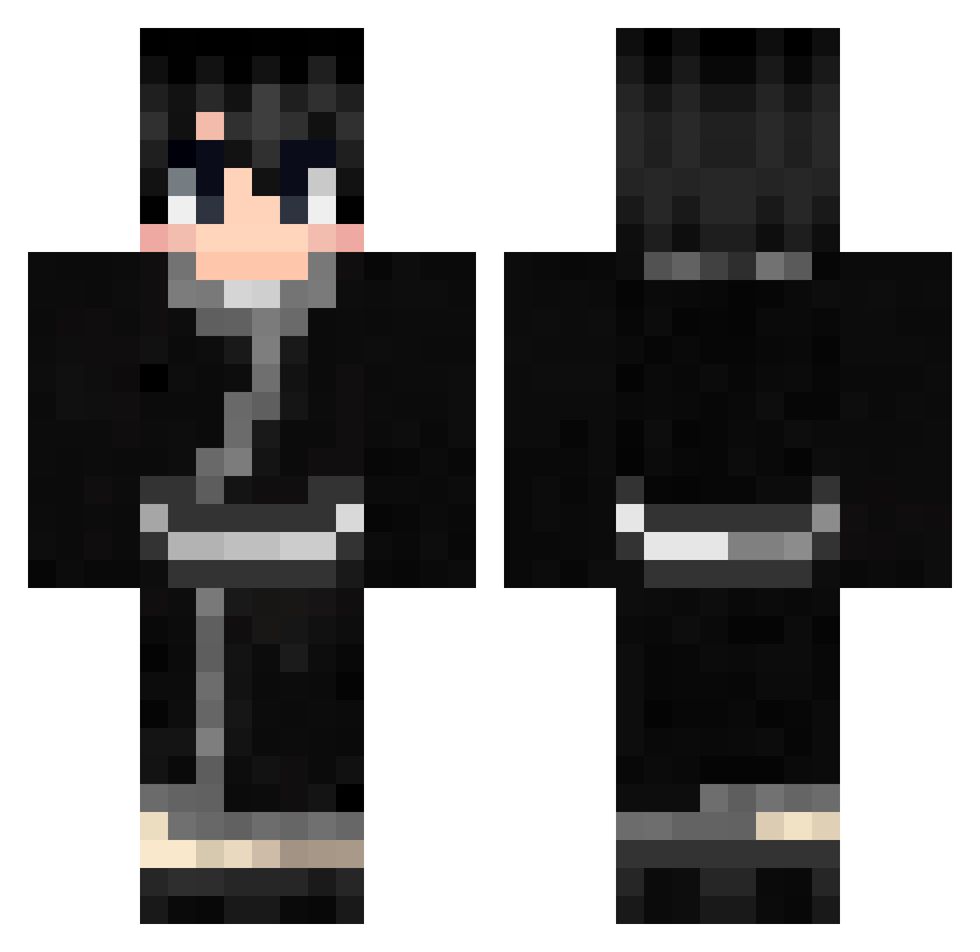 Arzoz_LCR Minecraft skin, front and back view