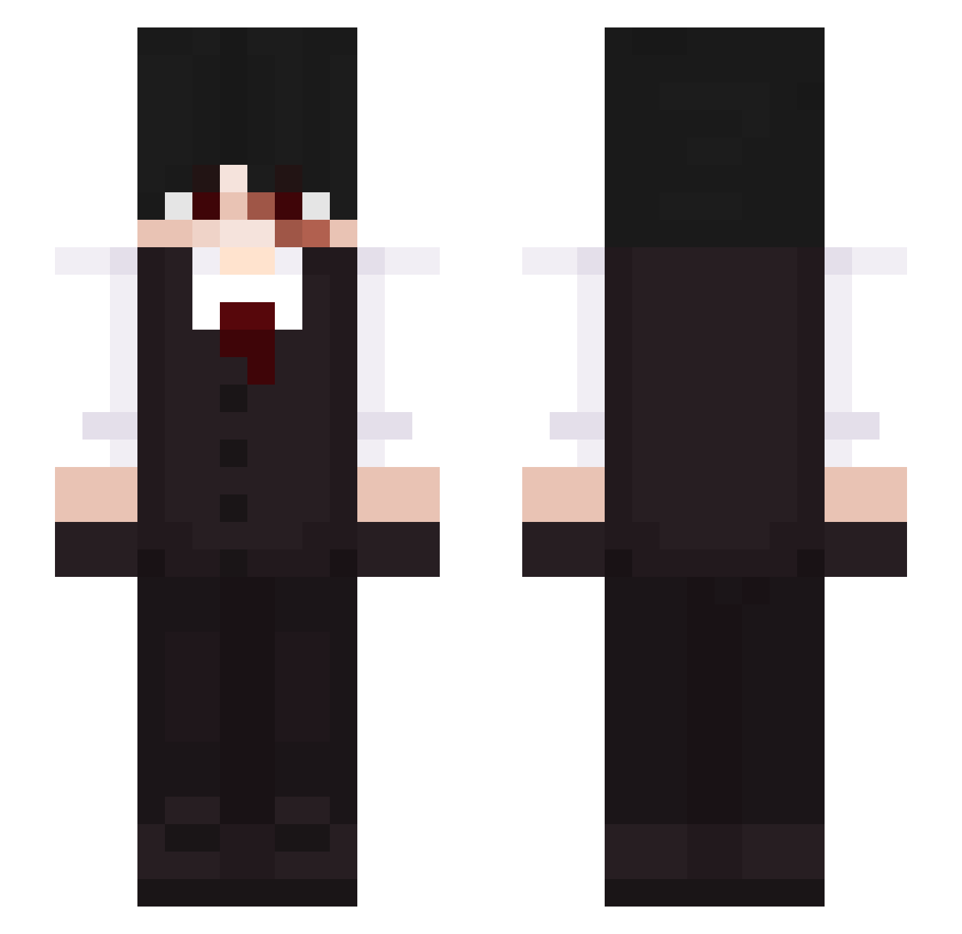 oEspectro Minecraft skin, front and back view