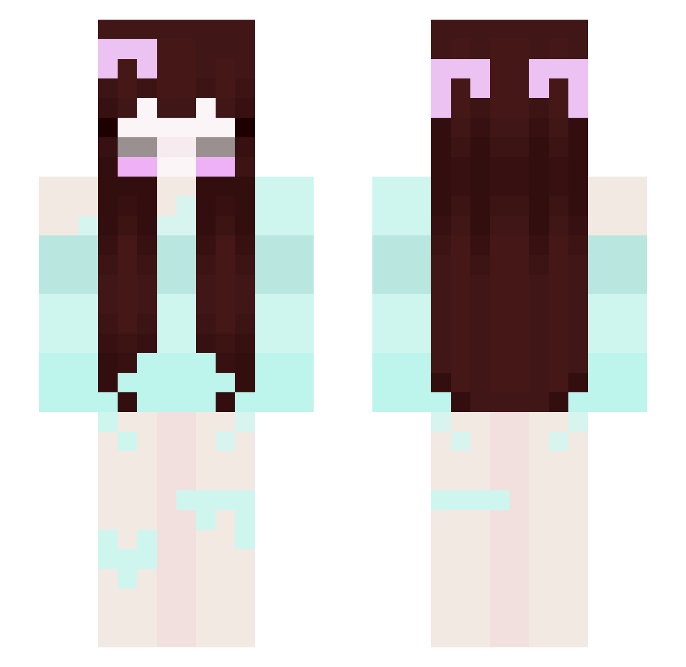 WioraleighT Minecraft skin, front and back view