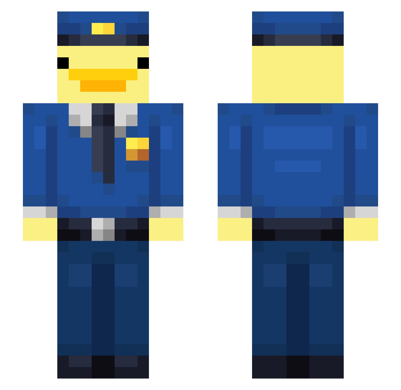 migeiI Minecraft skin, front and back view