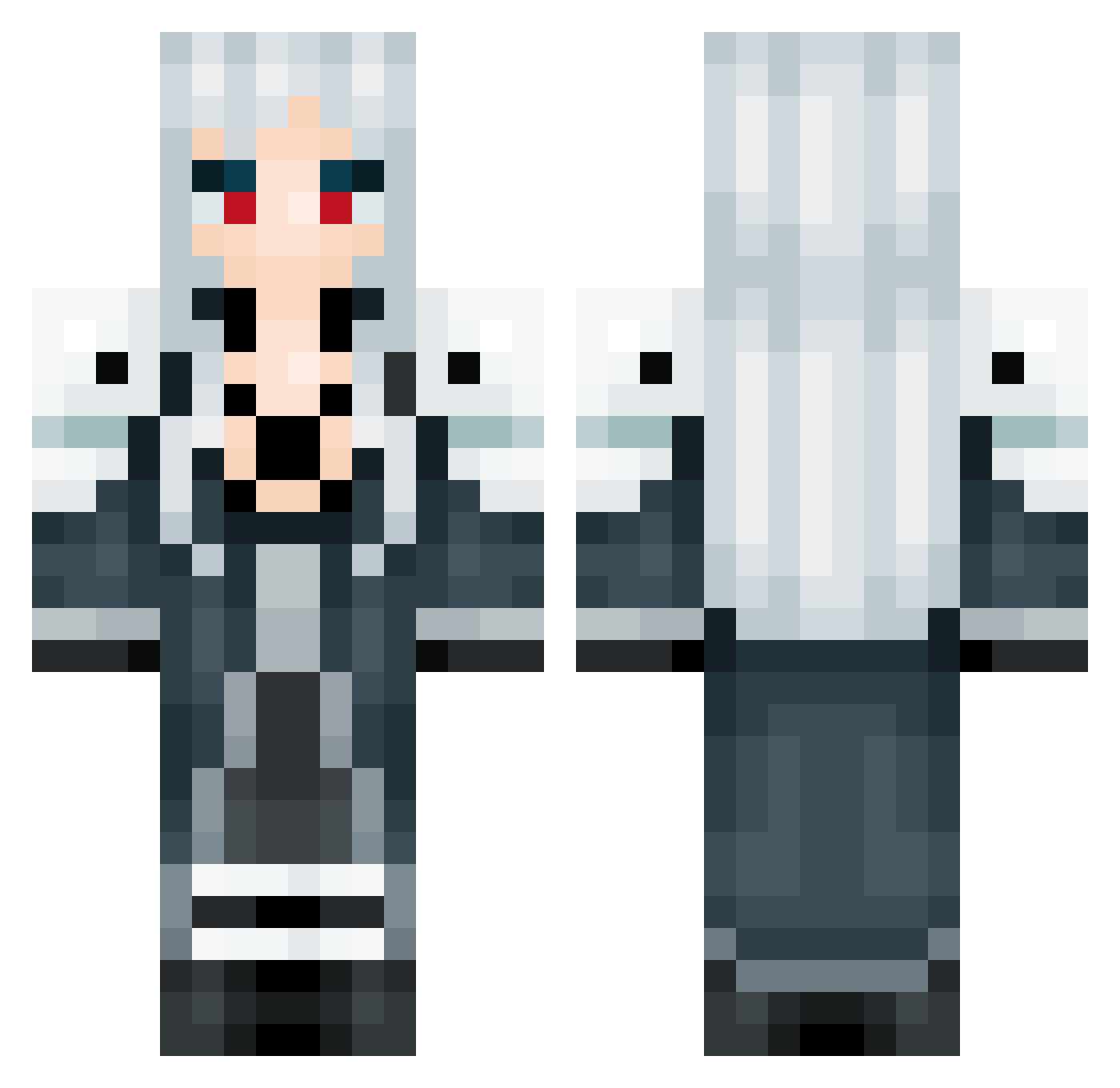 Sxenin Minecraft skin, front and back view