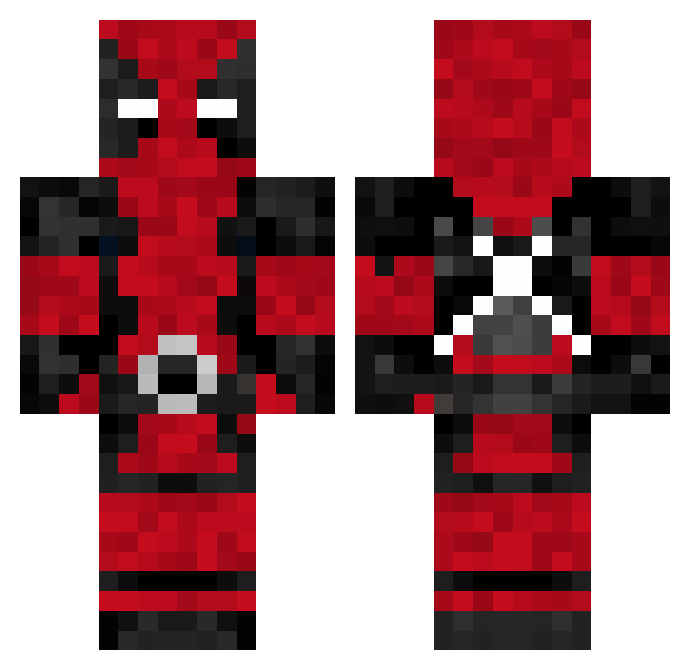 YourKryptonite Minecraft skin, front and back view