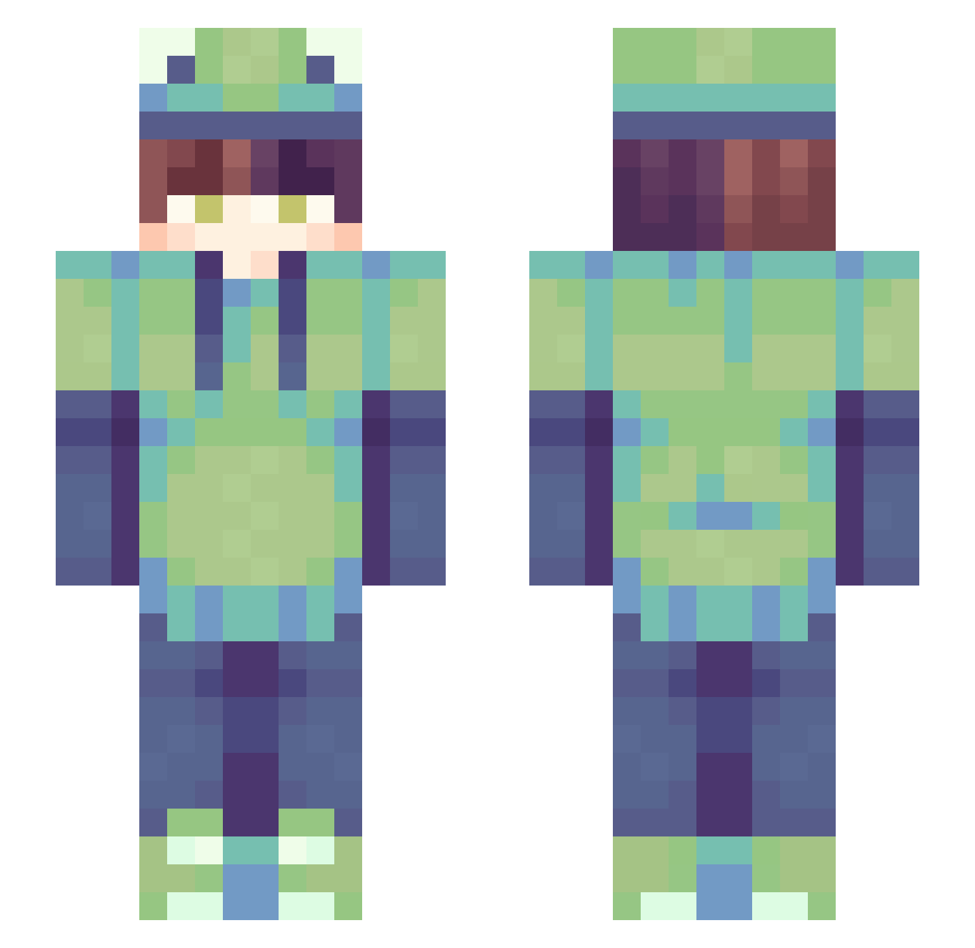 SomeStrangeBoy Minecraft skin, front and back view