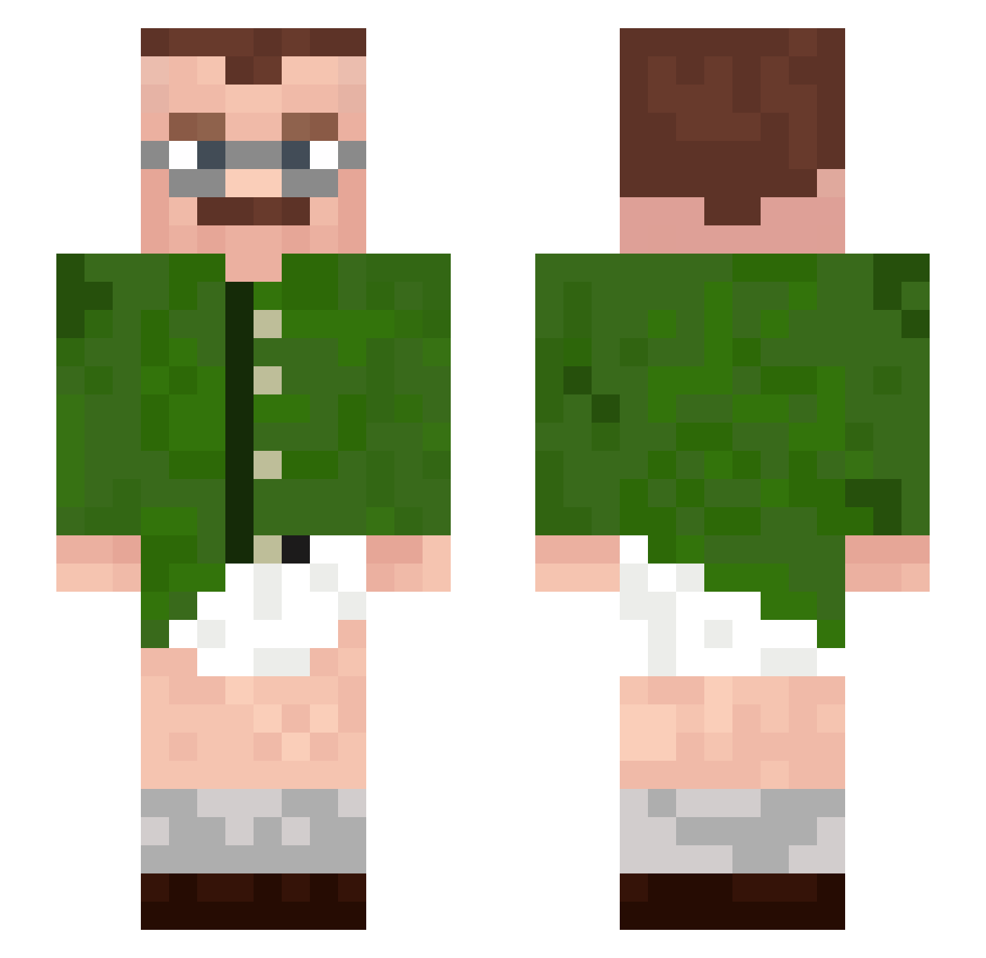 Lecreamyman420 Minecraft skin, front and back view