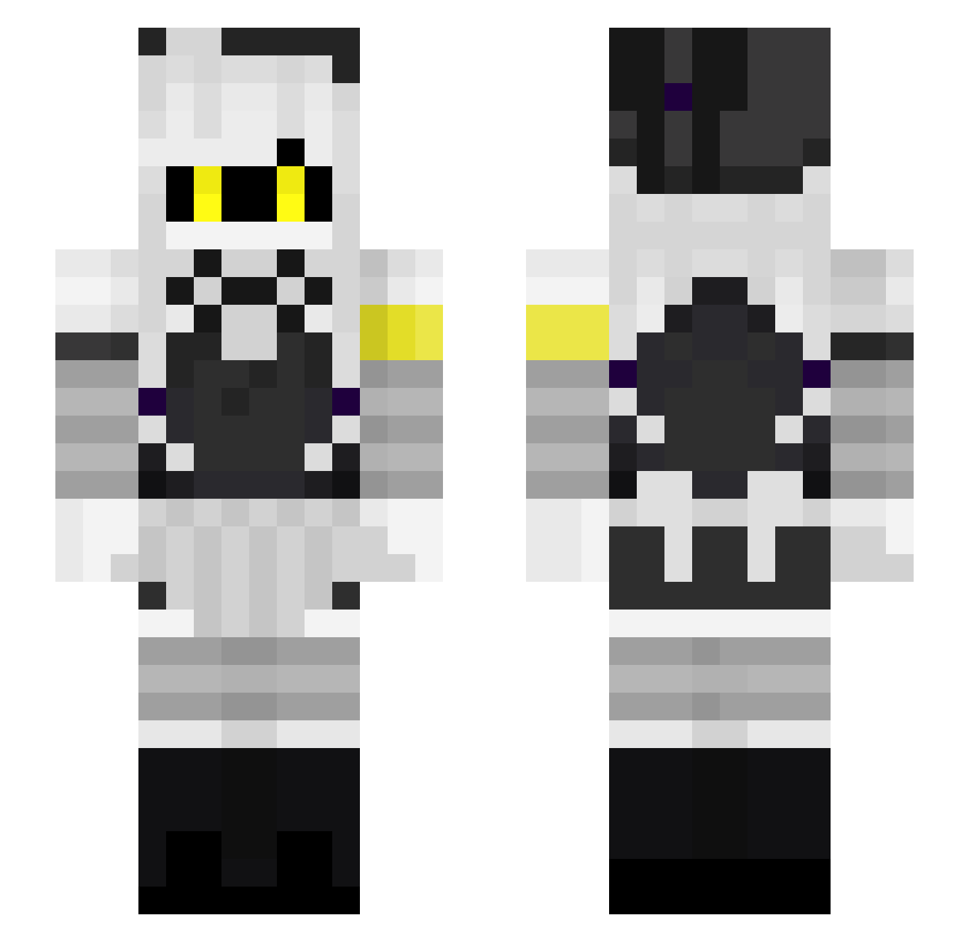 adek20gamer Minecraft skin, front and back view