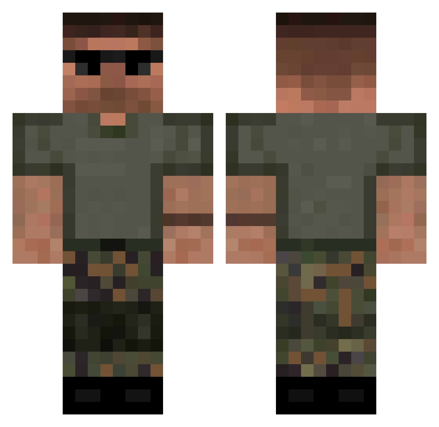 Saoronon2 Minecraft skin, front and back view