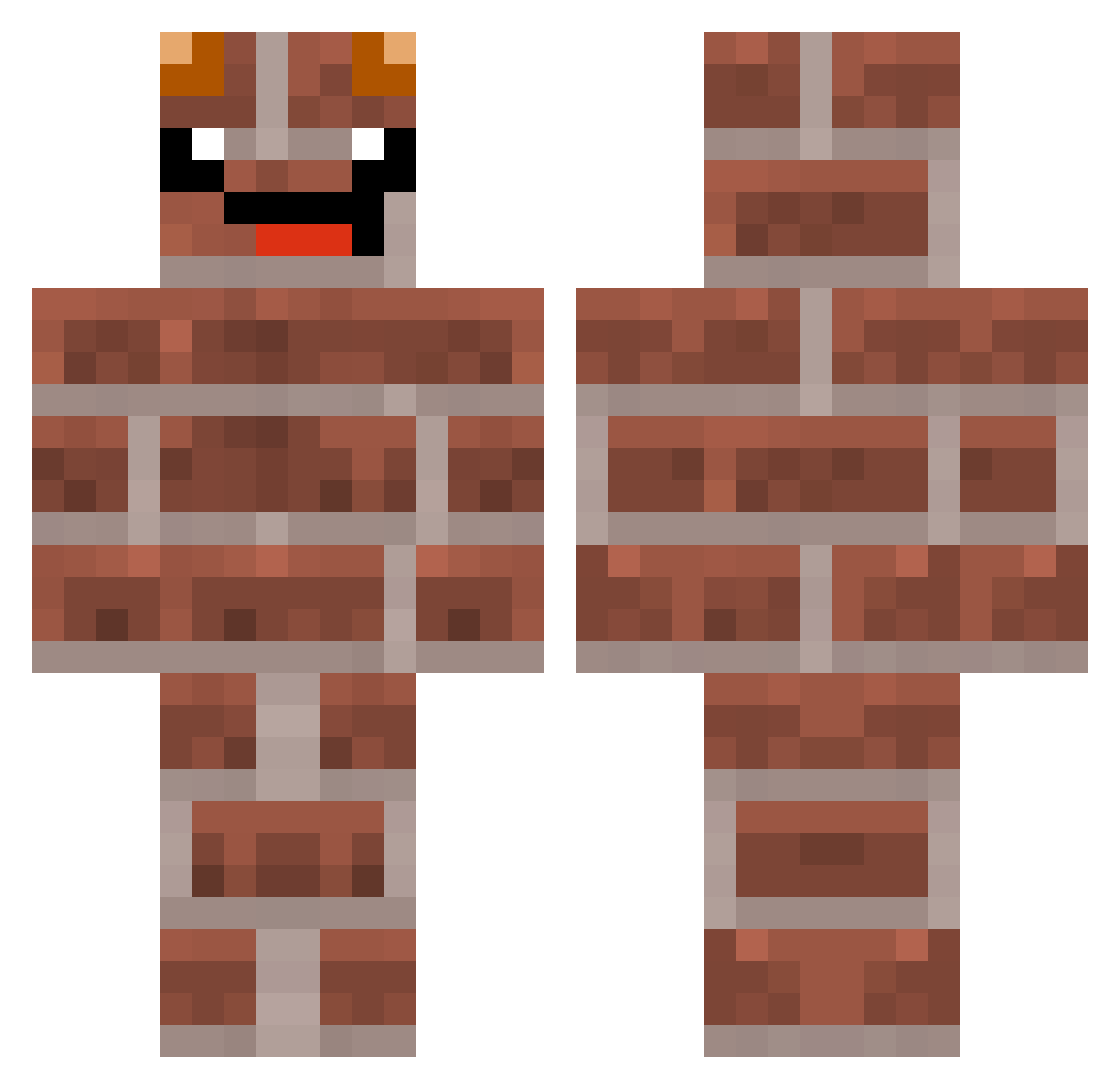 brick_1109 Minecraft skin, front and back view