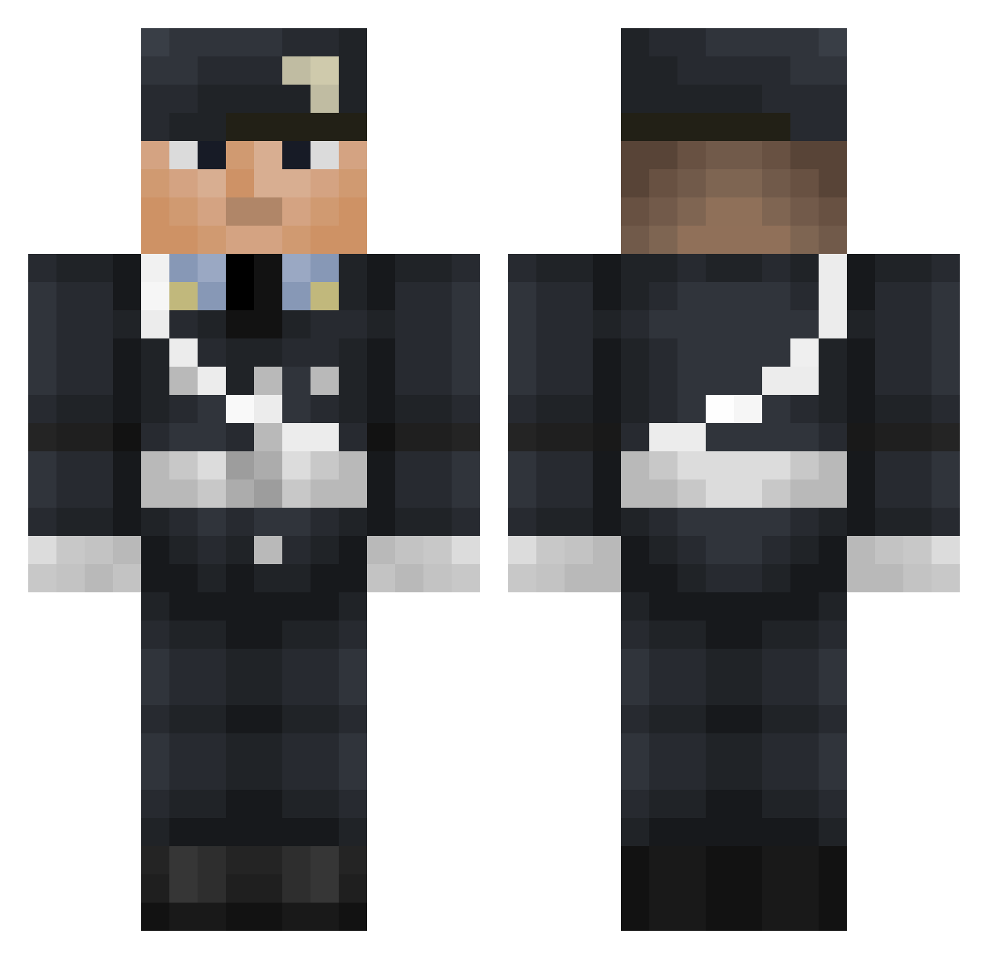 slowp_Mako Minecraft skin, front and back view