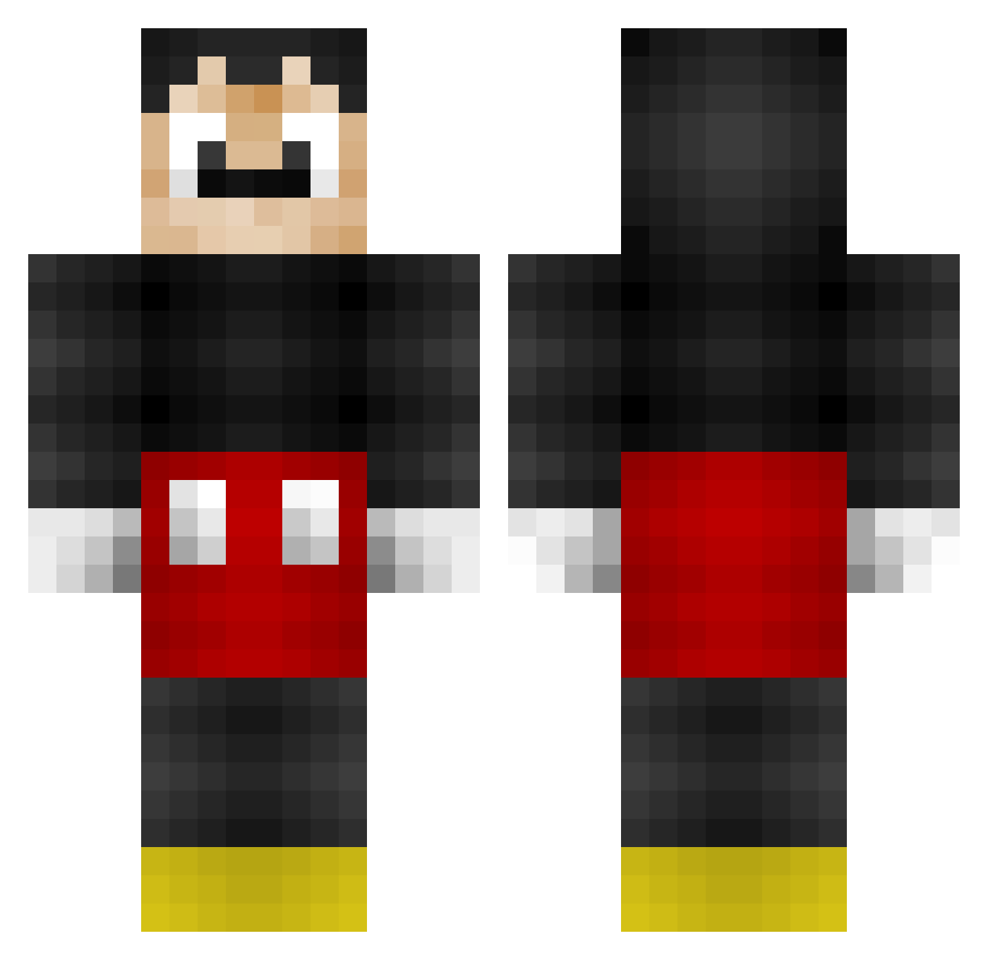 96Steve96 Minecraft skin, front and back view