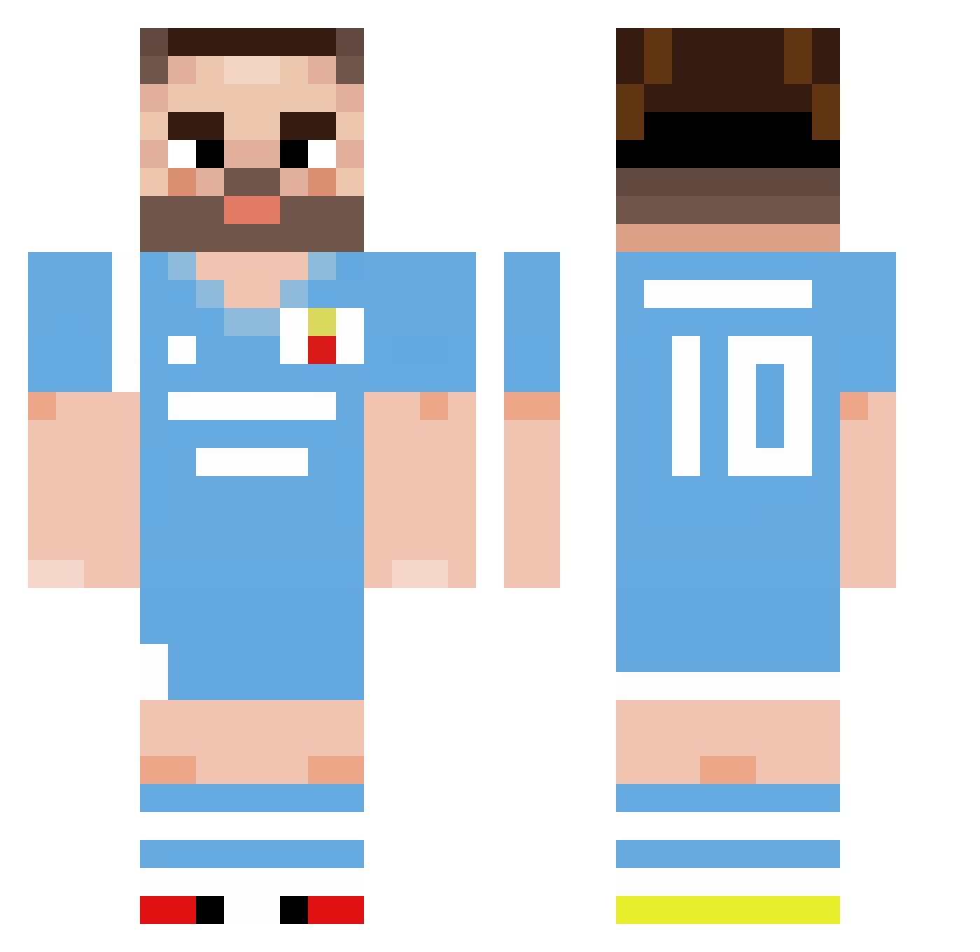 superloftus Minecraft skin, front and back view