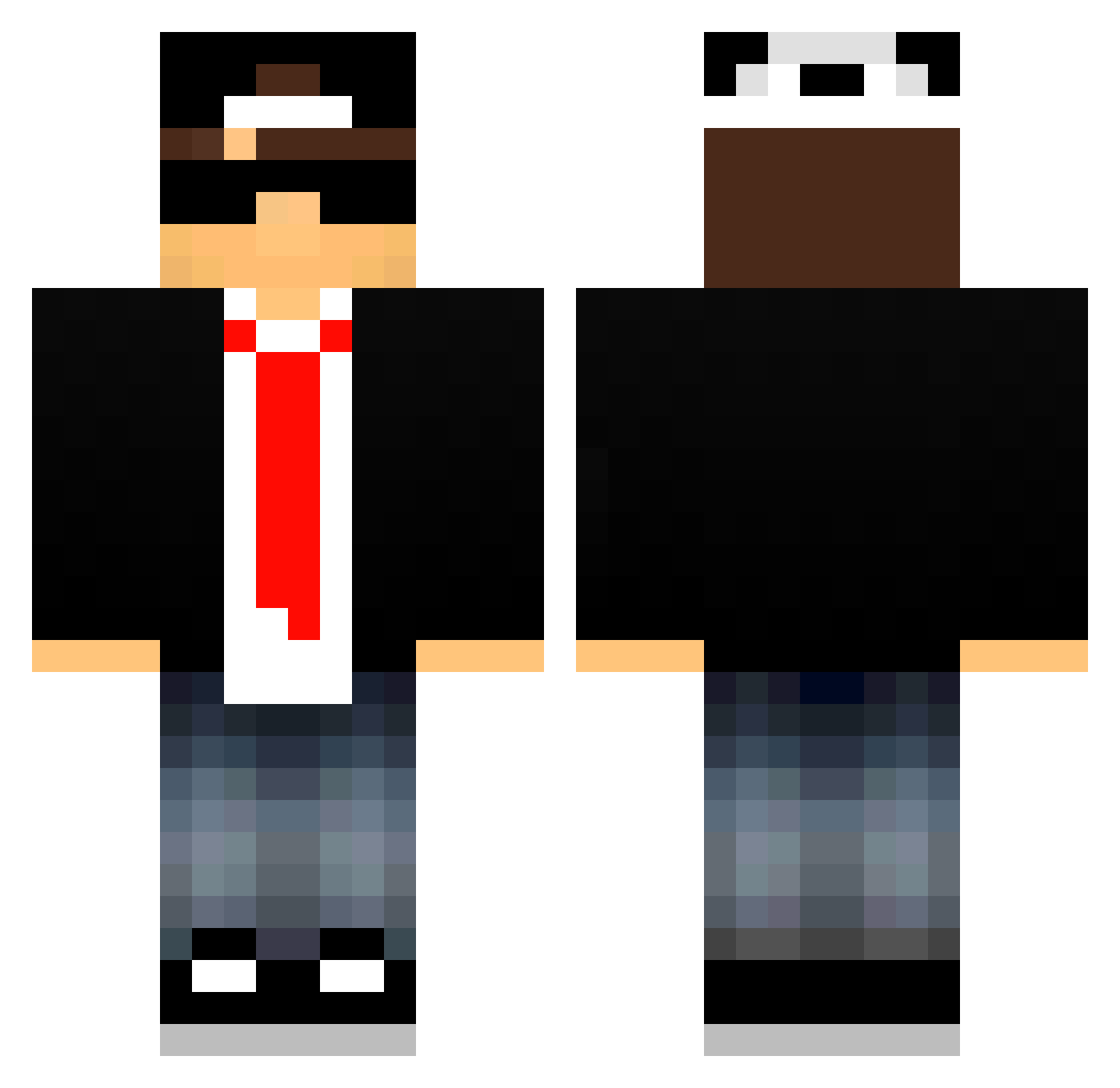 DAVIZERAAA Minecraft skin, front and back view