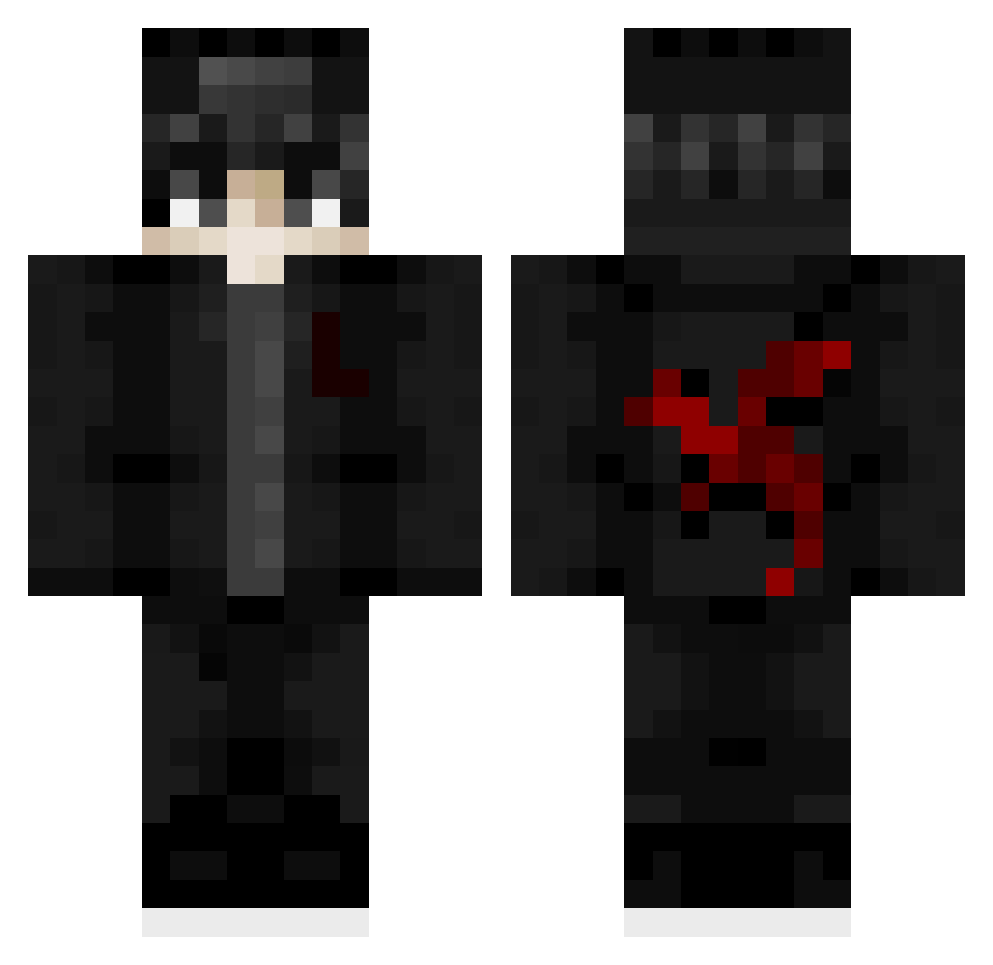 Rakothas Minecraft skin, front and back view