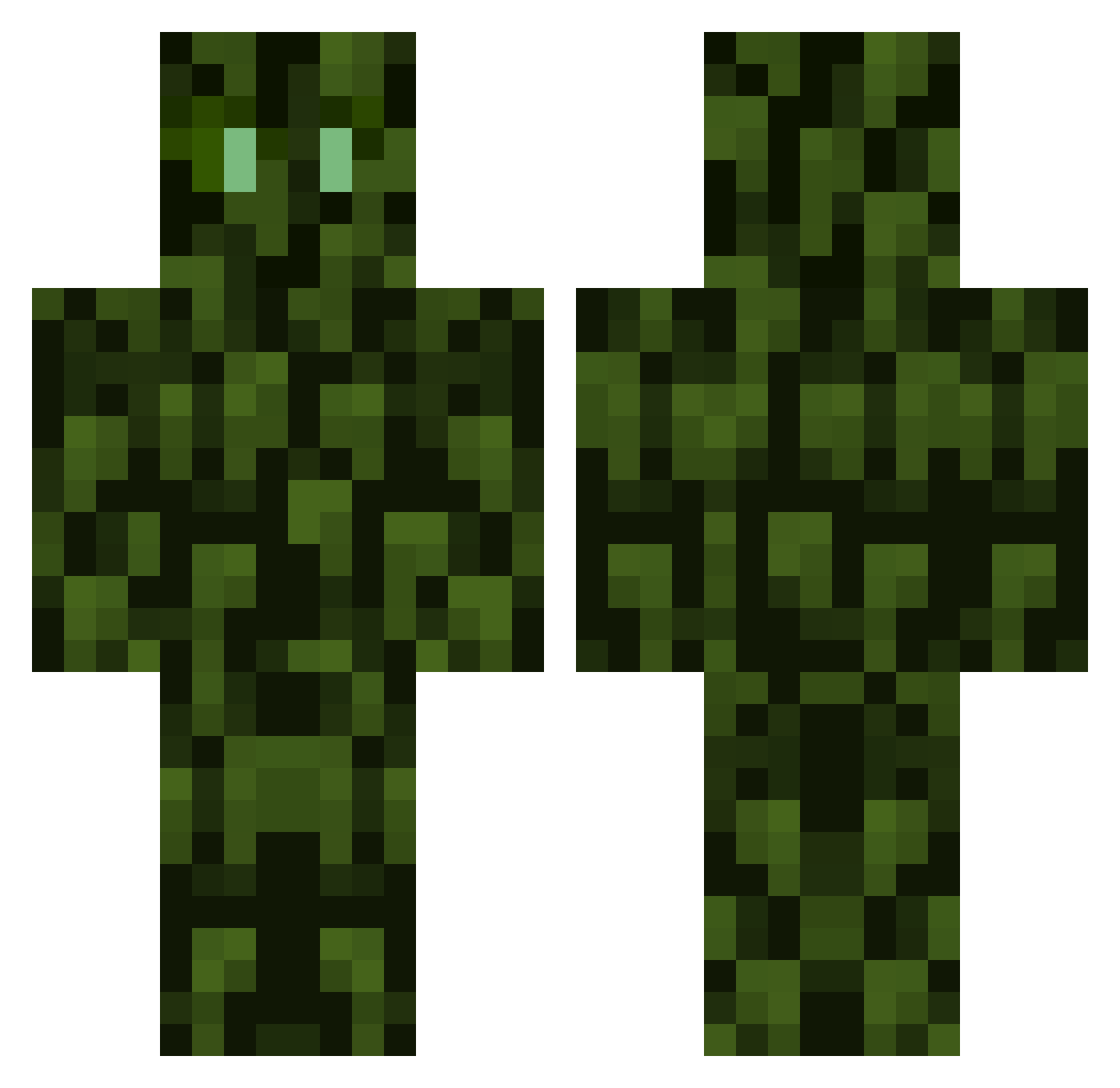 Thermonic Minecraft skin, front and back view