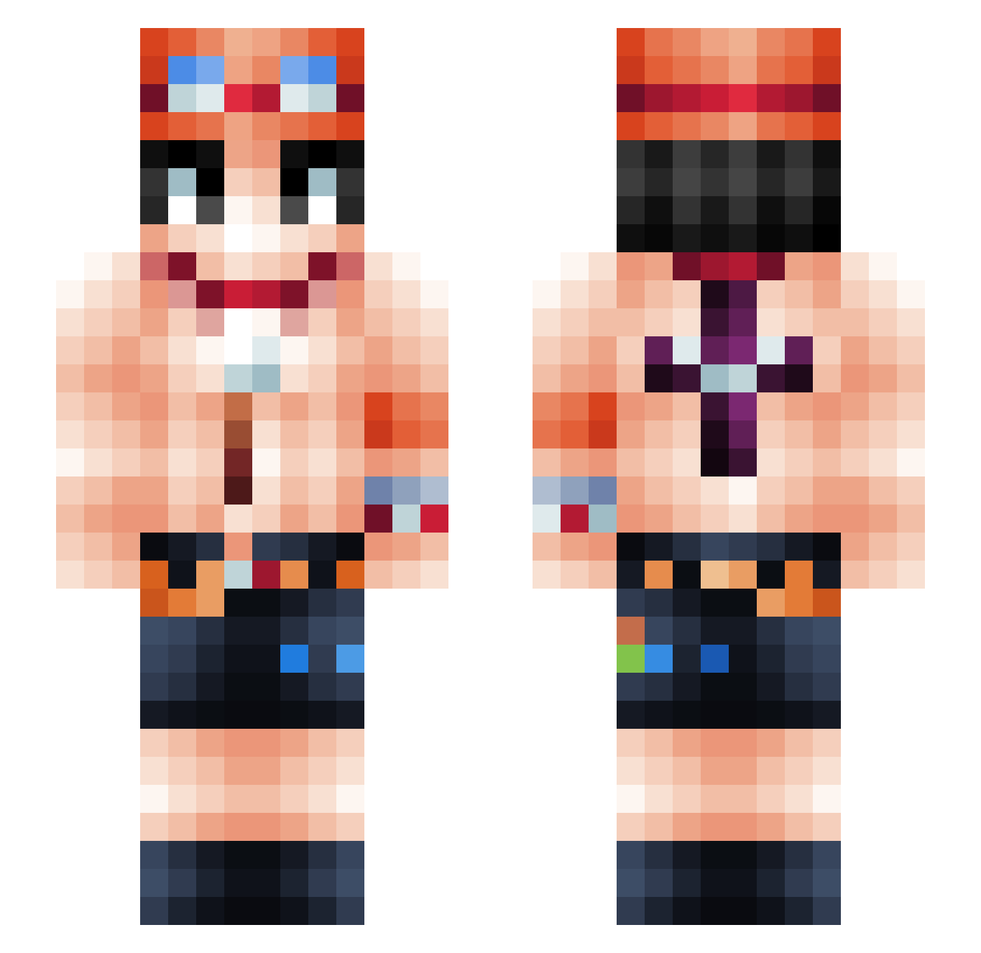 Star_Lord01 Minecraft skin, front and back view