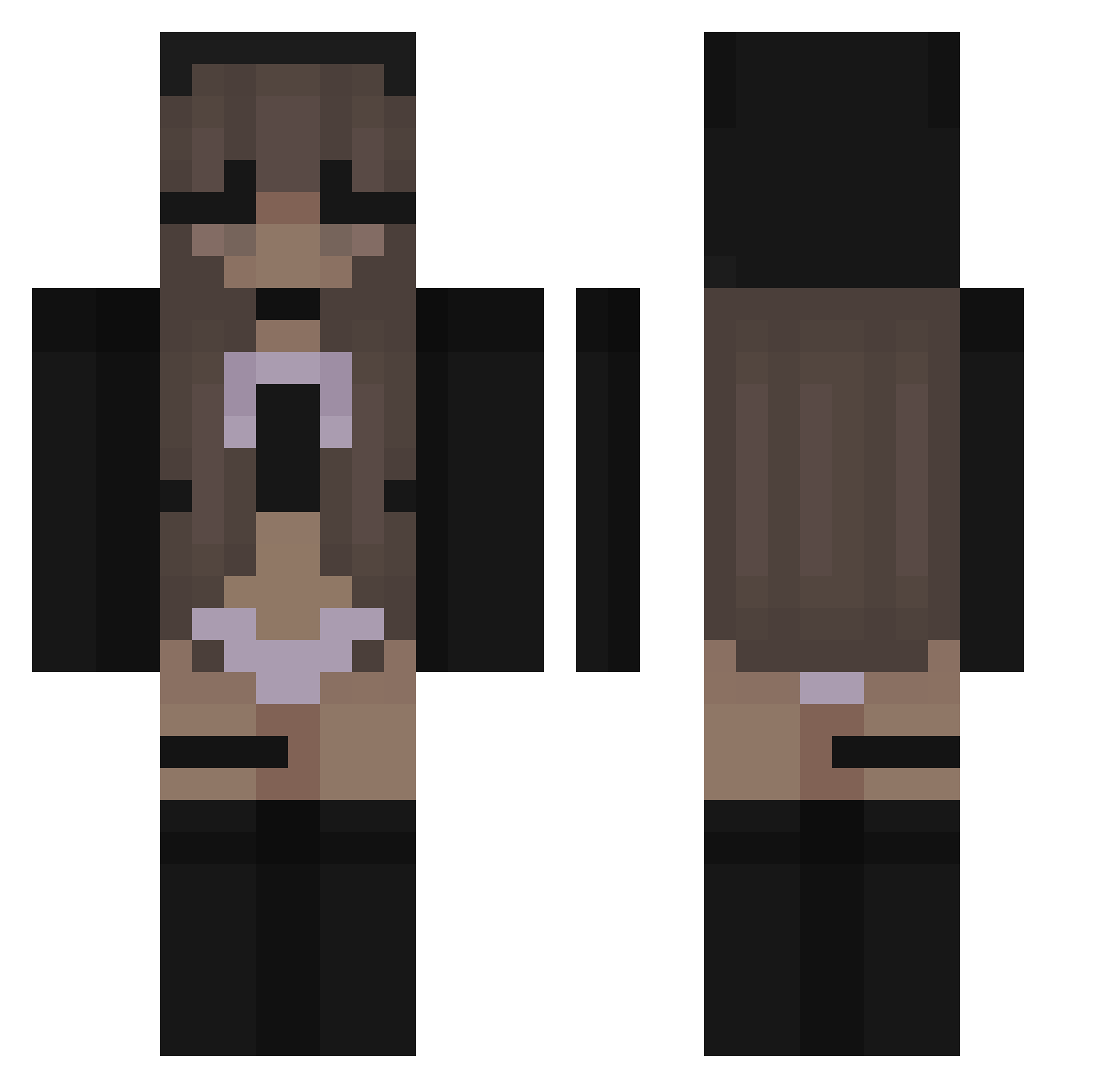 Emo_Dog Minecraft skin, front and back view
