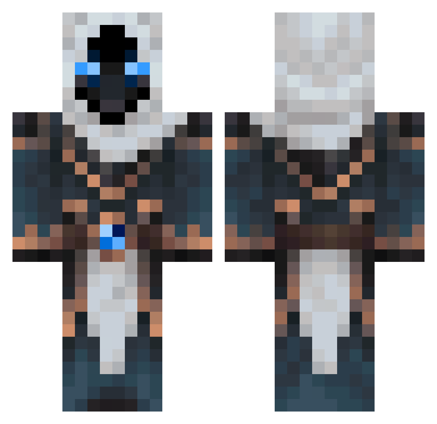 Skormiuz Minecraft skin, front and back view