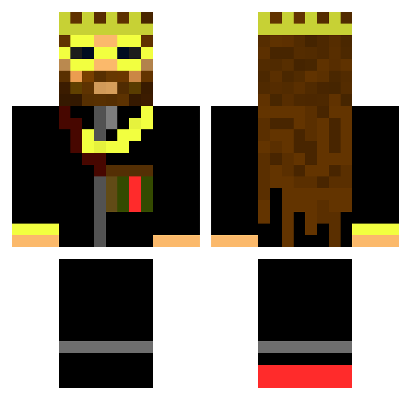 JesusChristus___ Minecraft skin, front and back view