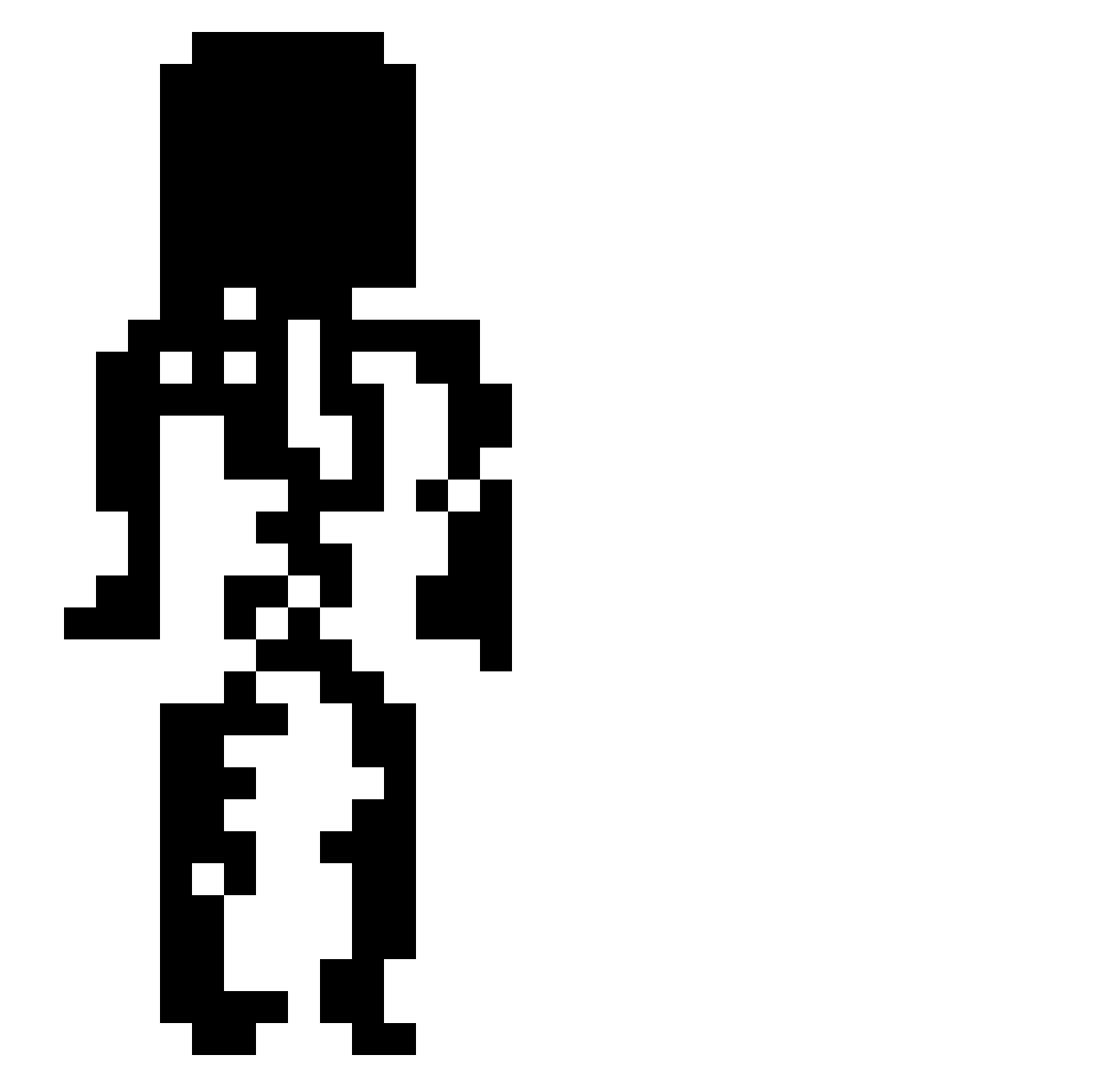 Razzx Minecraft skin, front and back view