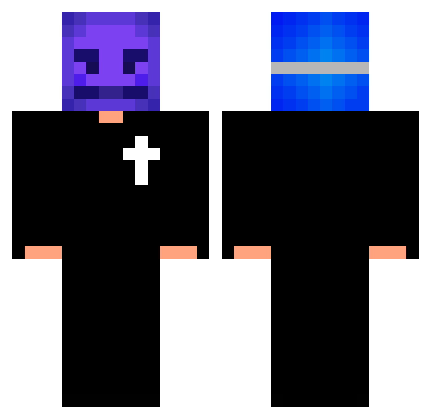 vocenaoebom Minecraft skin, front and back view