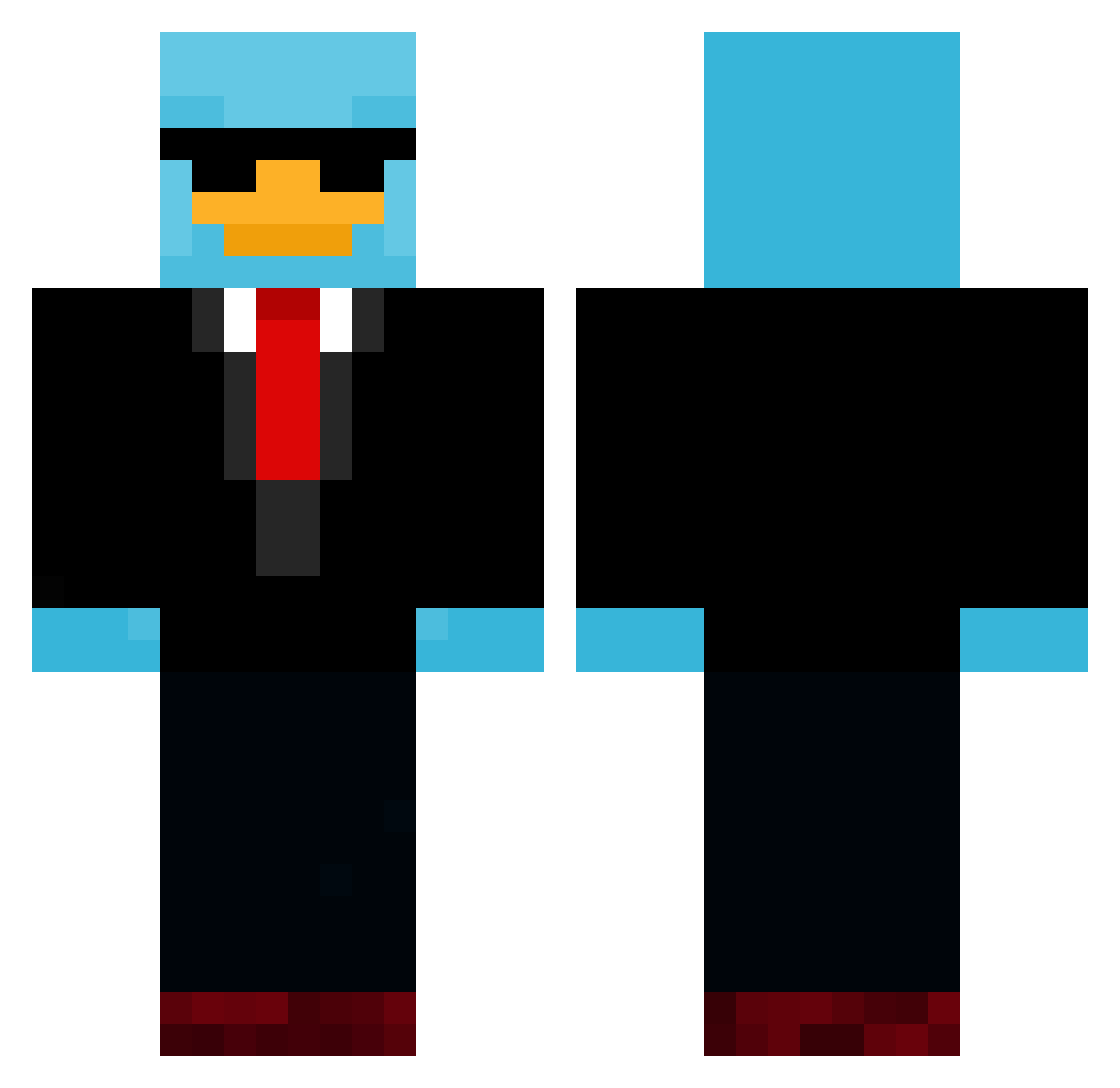 Shenhav111 Minecraft skin, front and back view