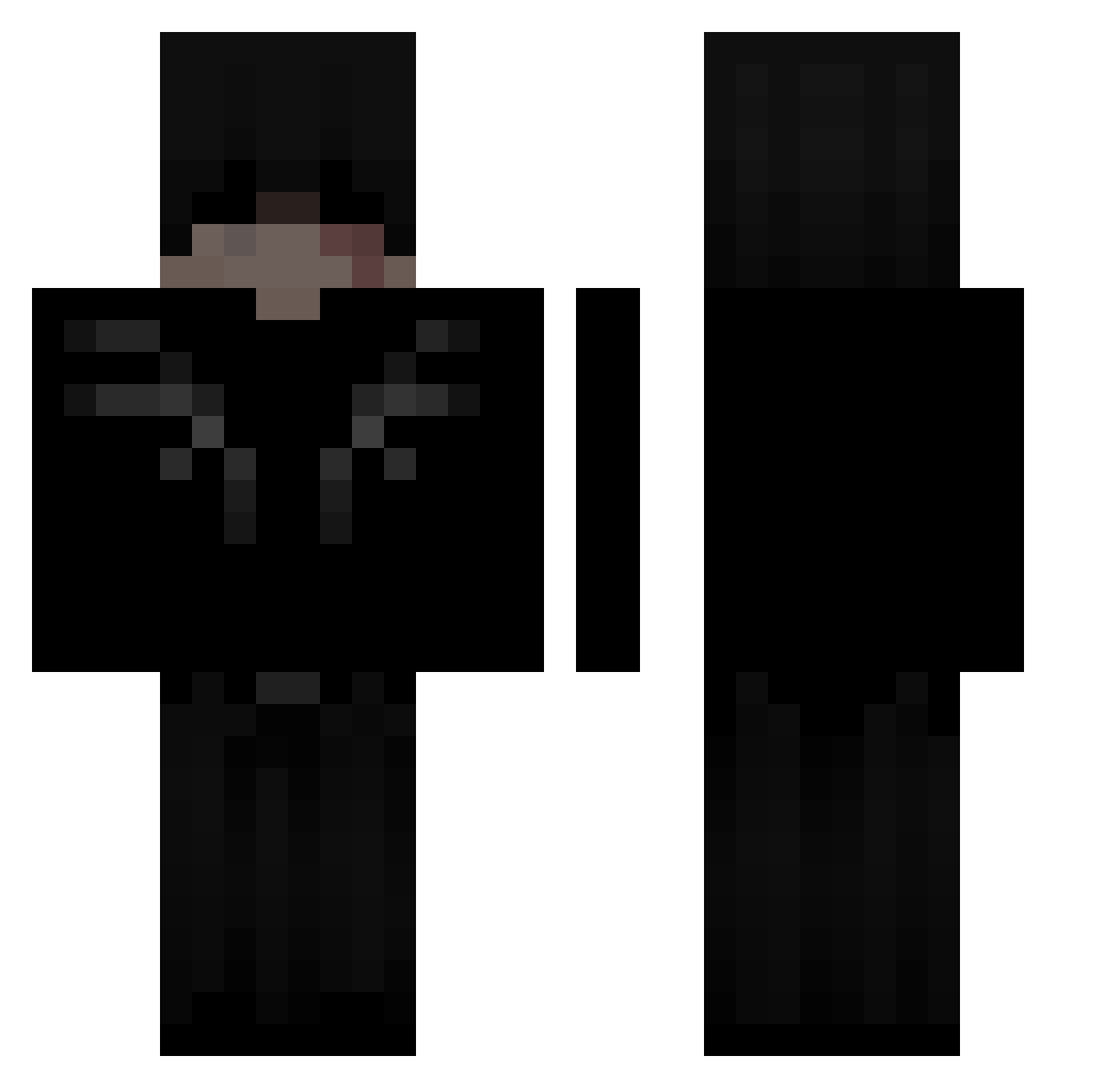 yezasa9 Minecraft skin, front and back view