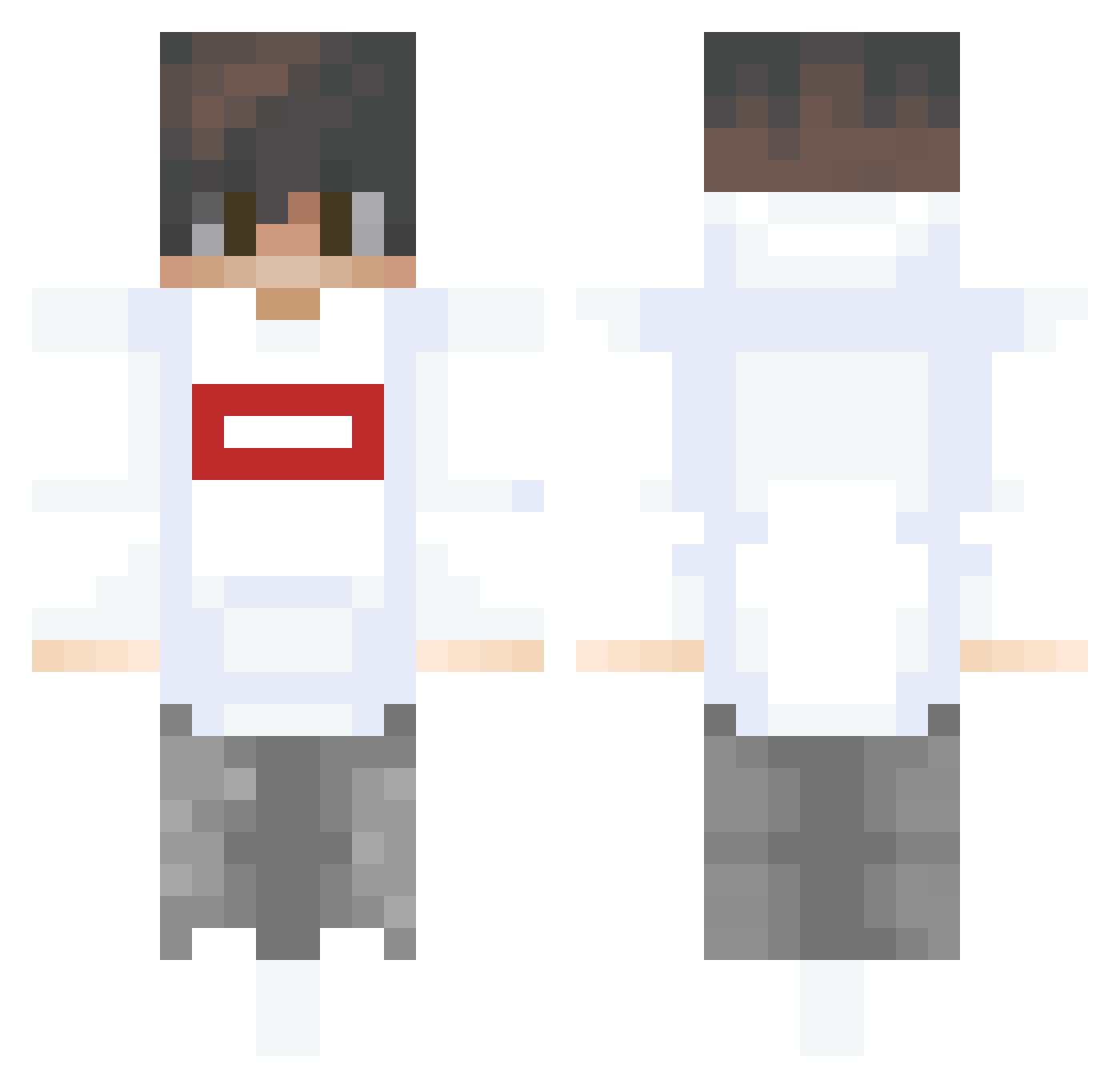 le_bg_du_35 Minecraft skin, front and back view