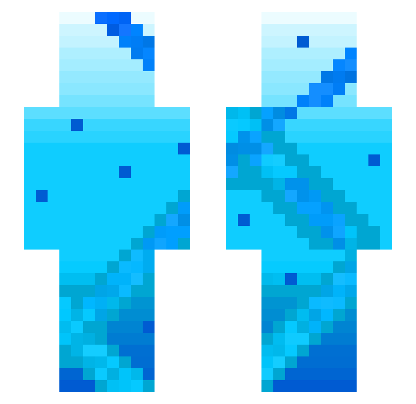 Theo20323 Minecraft skin, front and back view